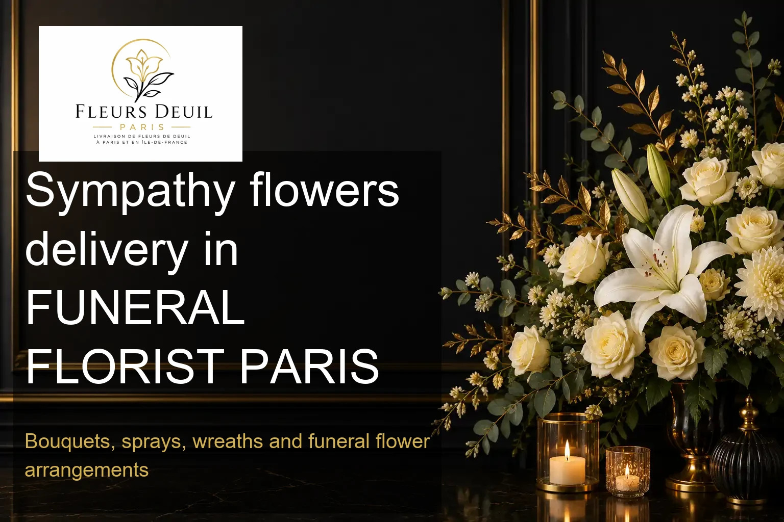 Sympathy flowers delivery in FUNERAL FLORIST PARIS