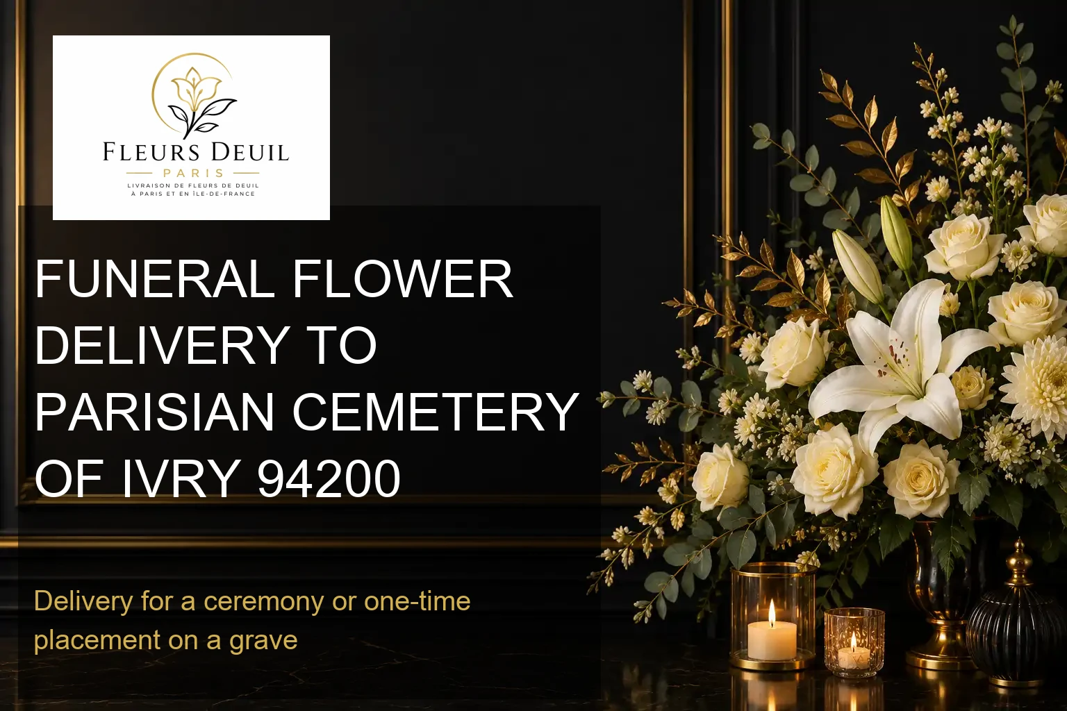 FUNERAL FLOWER DELIVERY TO PARISIAN CEMETERY OF IVRY 94200