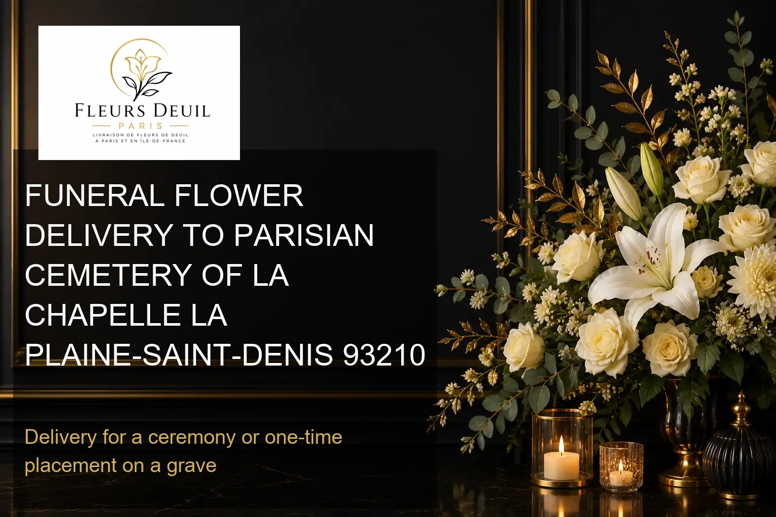 FUNERAL FLOWER DELIVERY TO PARISIAN CEMETERY OF LA CHAPELLE LA PLAINE-SAINT-DENIS 93210