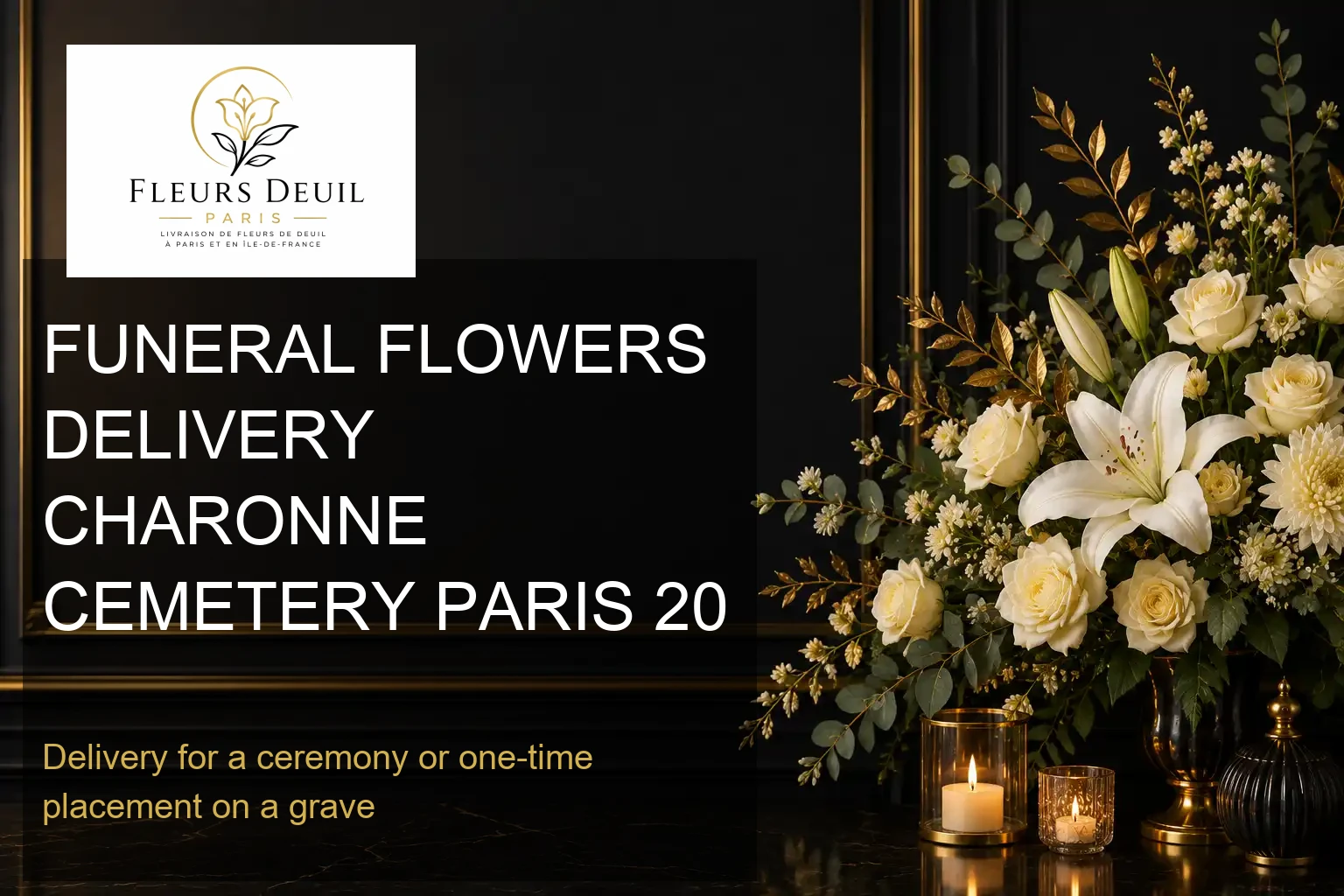 FUNERAL FLOWERS DELIVERY CHARONNE CEMETERY PARIS 20