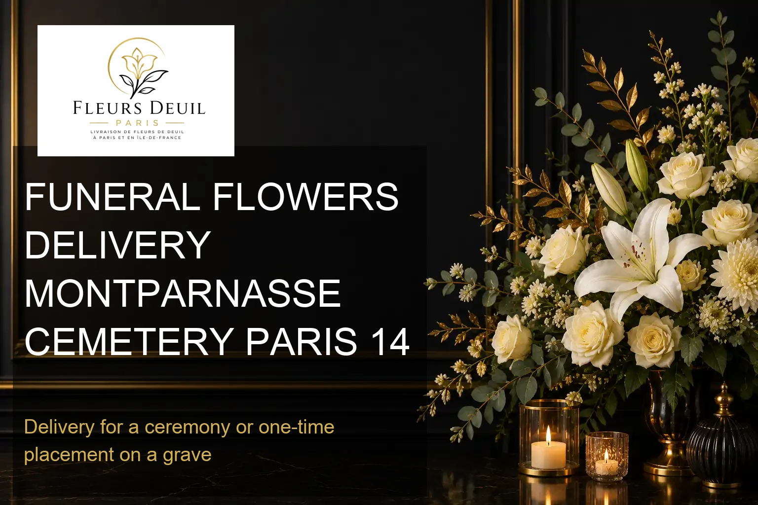 FUNERAL FLOWERS DELIVERY MONTPARNASSE CEMETERY PARIS 14