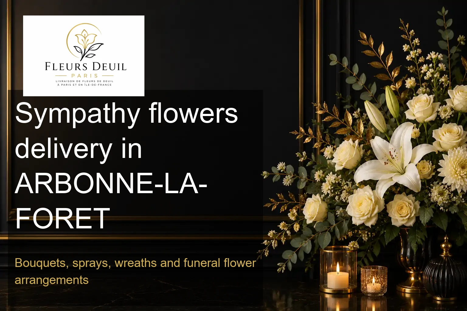 Sympathy flowers delivery in ARBONNE-LA-FORET