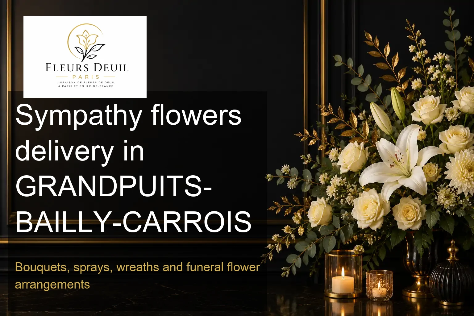 Sympathy flowers delivery in GRANDPUITS-BAILLY-CARROIS