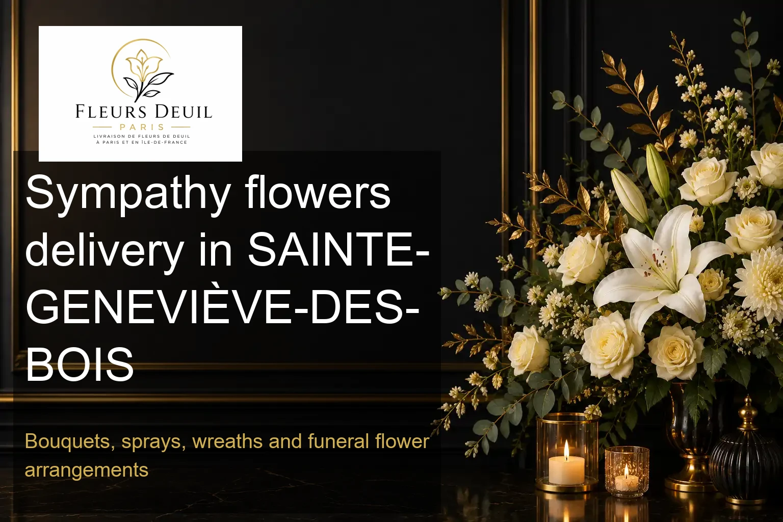 Sympathy flowers delivery in SAINTE-GENEVIÈVE-DES-BOIS