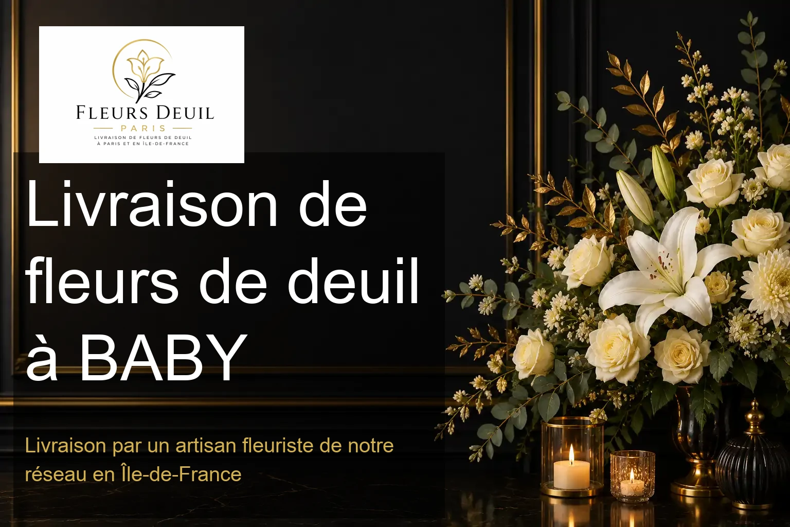 Livraison de fleurs de deuil à BABY