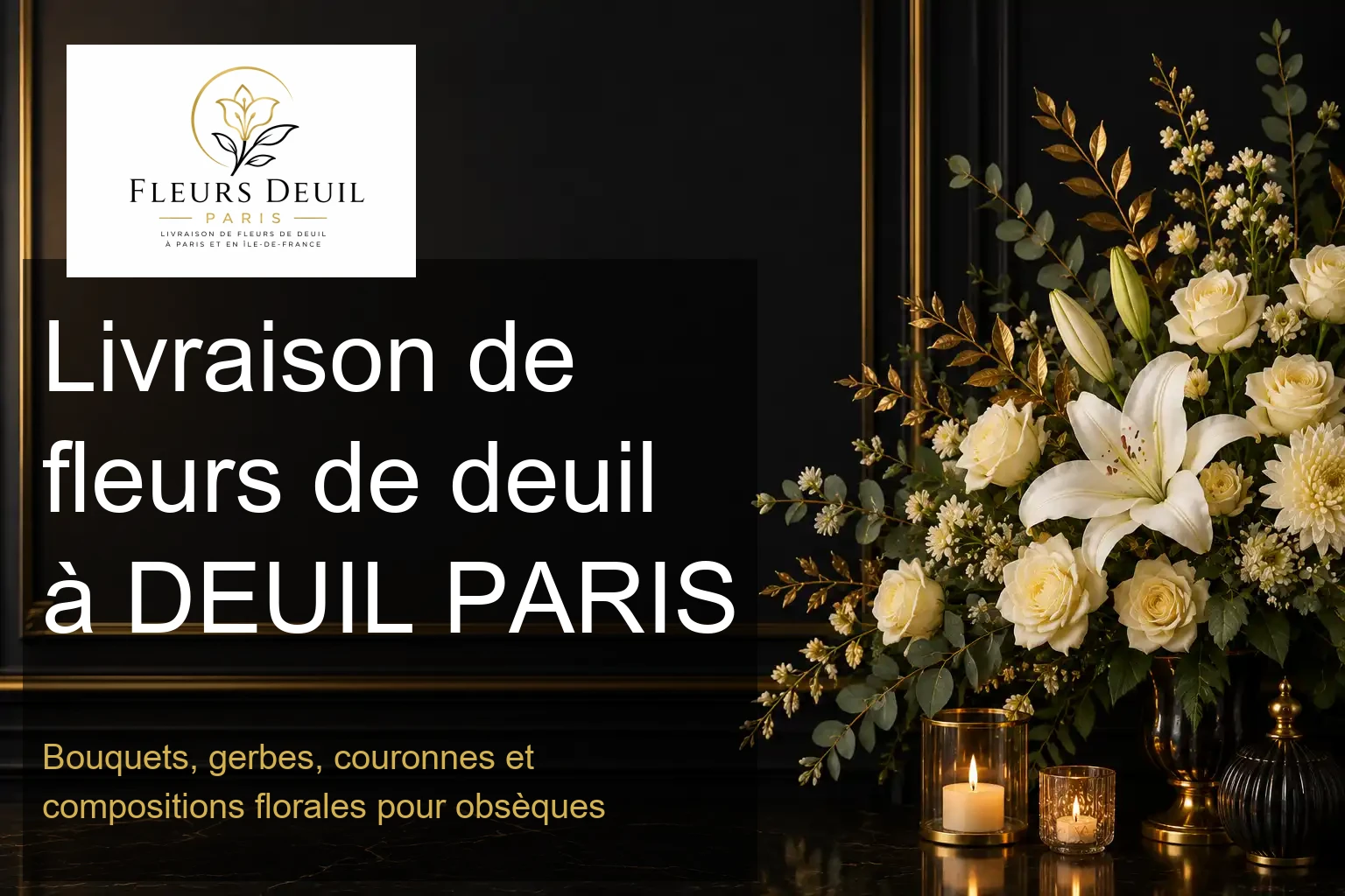 Livraison de fleurs de deuil à DEUIL PARIS