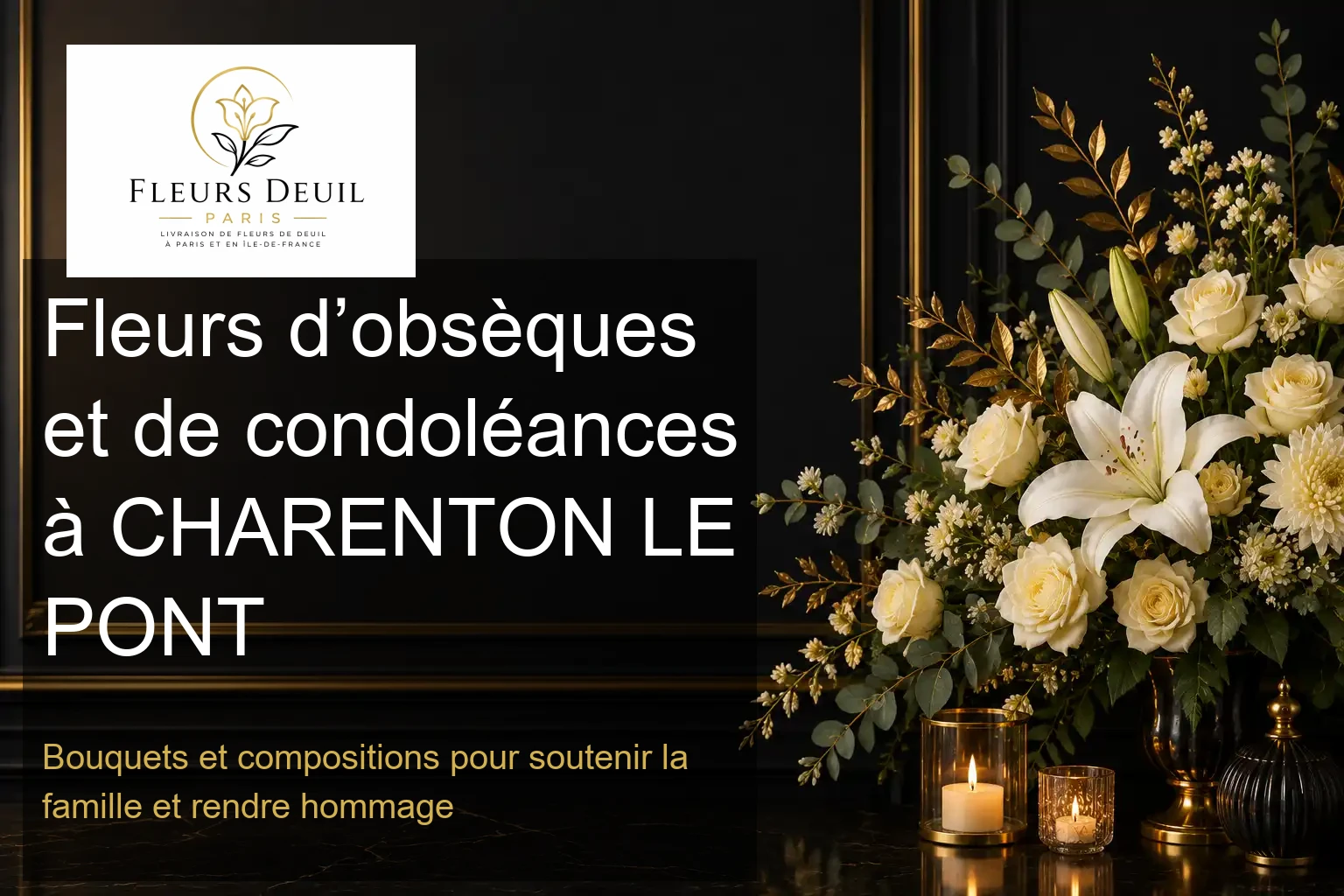 Fleurs d’obsèques et de condoléances à CHARENTON LE PONT