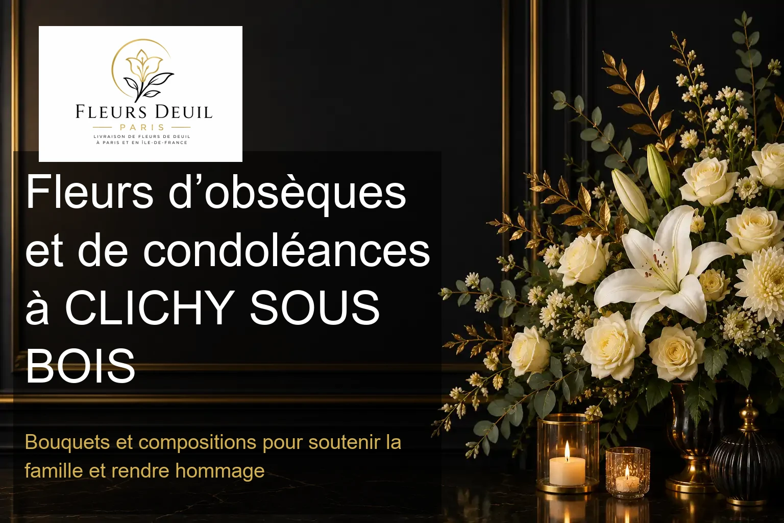 Fleurs d’obsèques et de condoléances à CLICHY SOUS BOIS