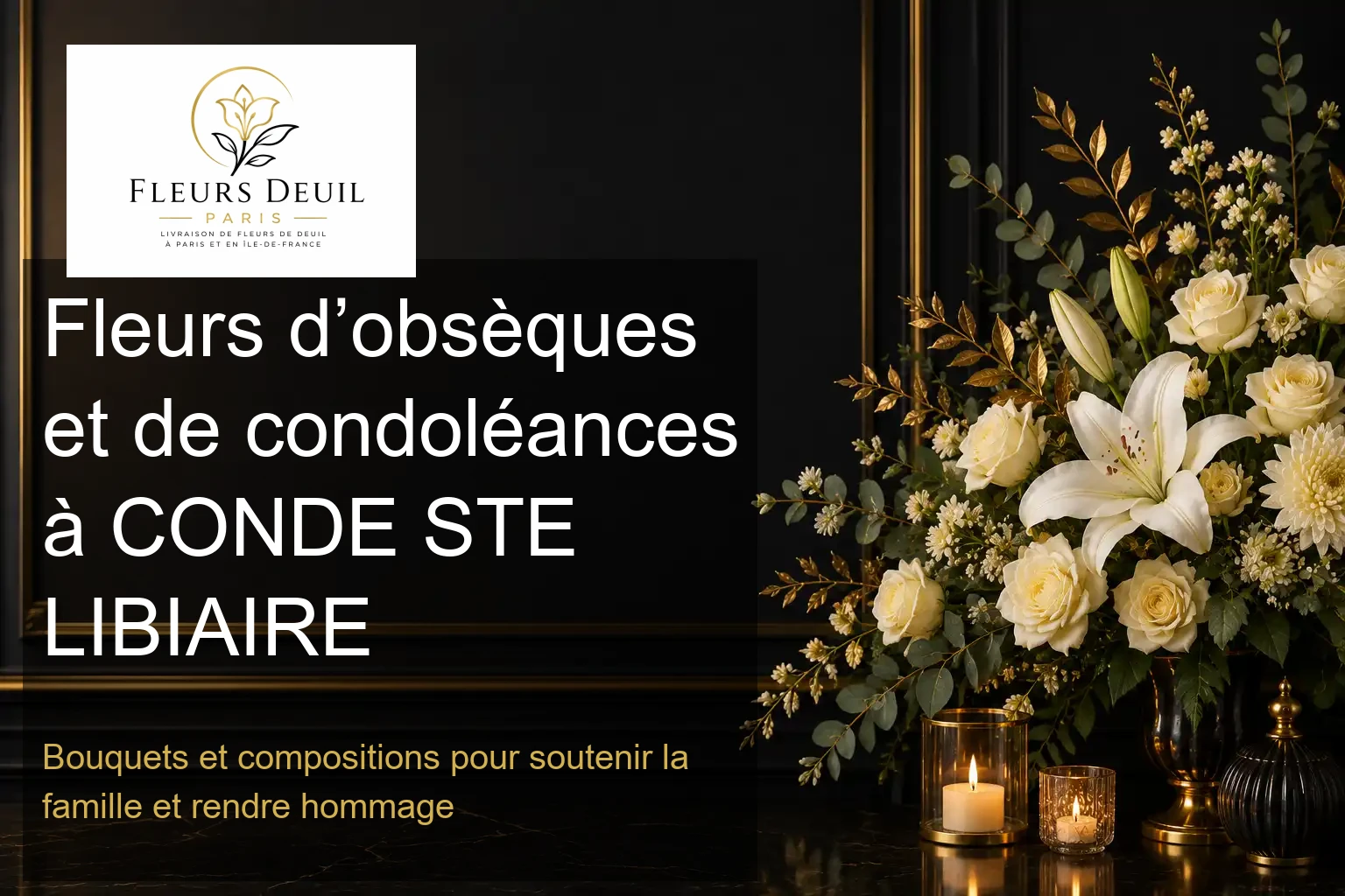 Fleurs d’obsèques et de condoléances à CONDE STE LIBIAIRE