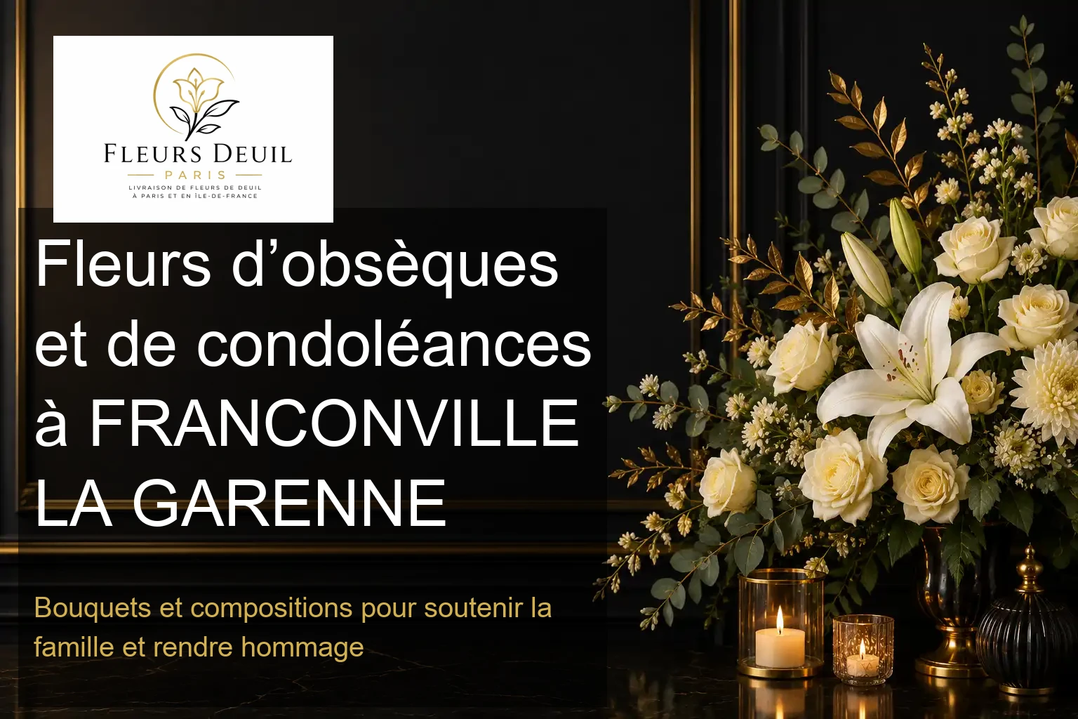 Fleurs d’obsèques et de condoléances à FRANCONVILLE LA GARENNE