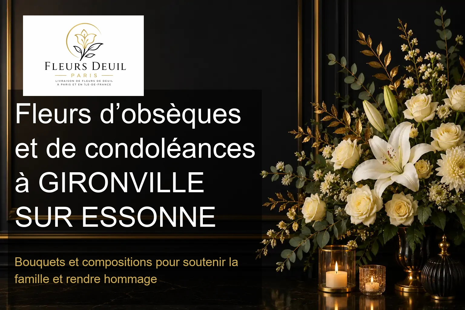 Fleurs d’obsèques et de condoléances à GIRONVILLE SUR ESSONNE