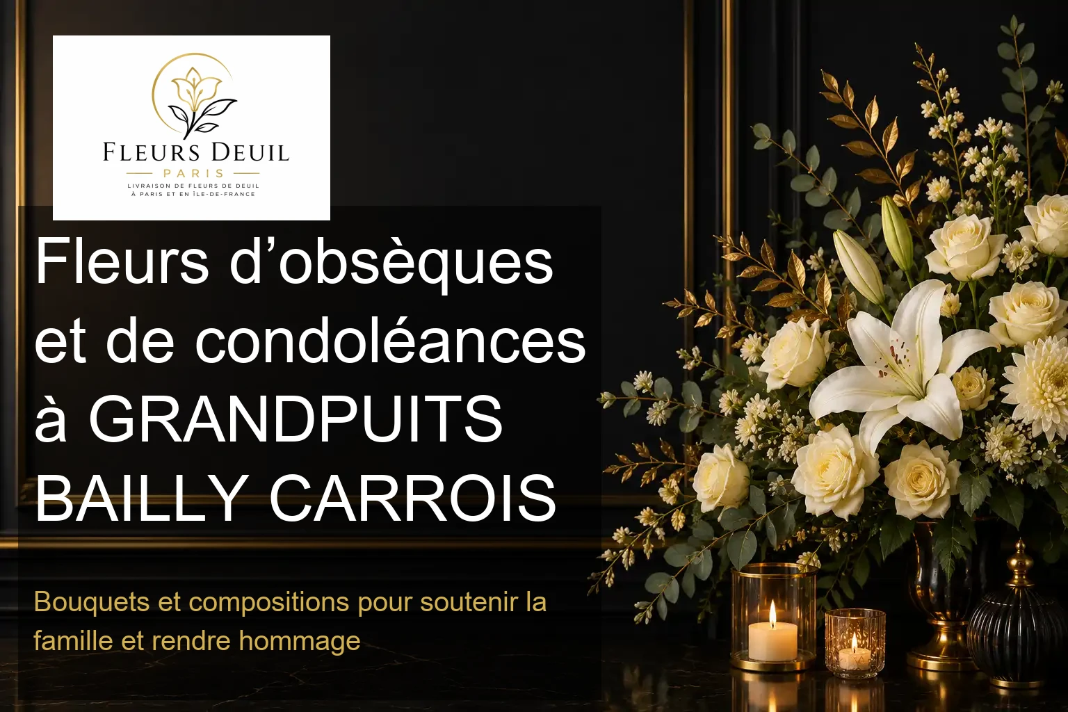 Fleurs d’obsèques et de condoléances à GRANDPUITS BAILLY CARROIS