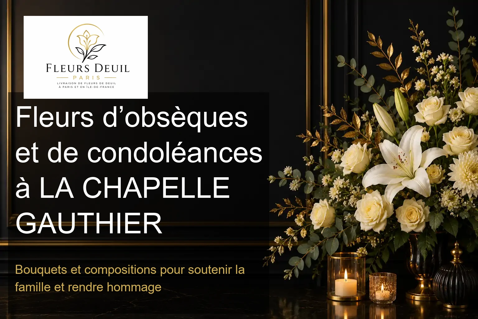 Fleurs d’obsèques et de condoléances à LA CHAPELLE GAUTHIER