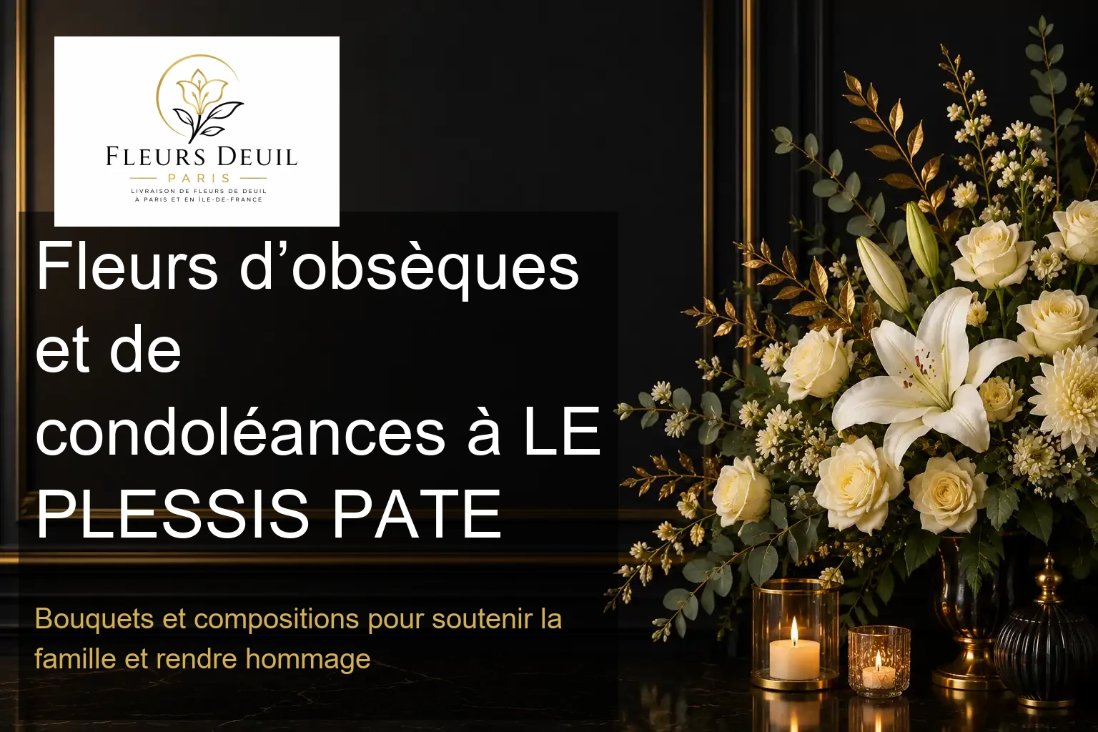 Fleurs d’obsèques et de condoléances à LE PLESSIS PATE