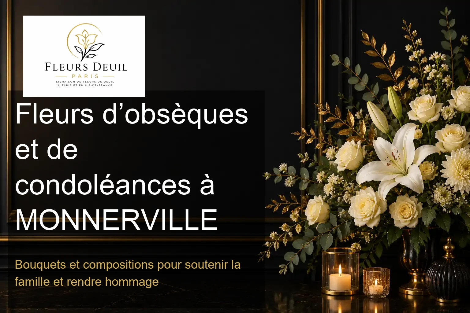 Fleurs d’obsèques et de condoléances à MONNERVILLE