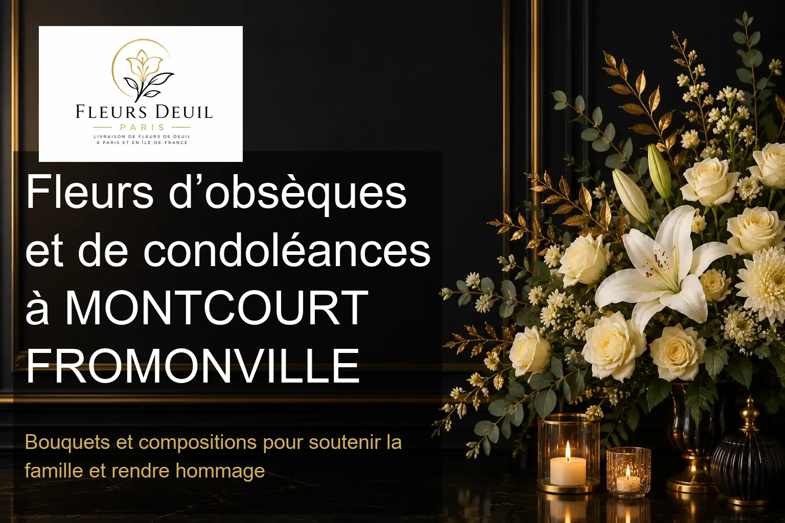 Fleurs d’obsèques et de condoléances à MONTCOURT FROMONVILLE
