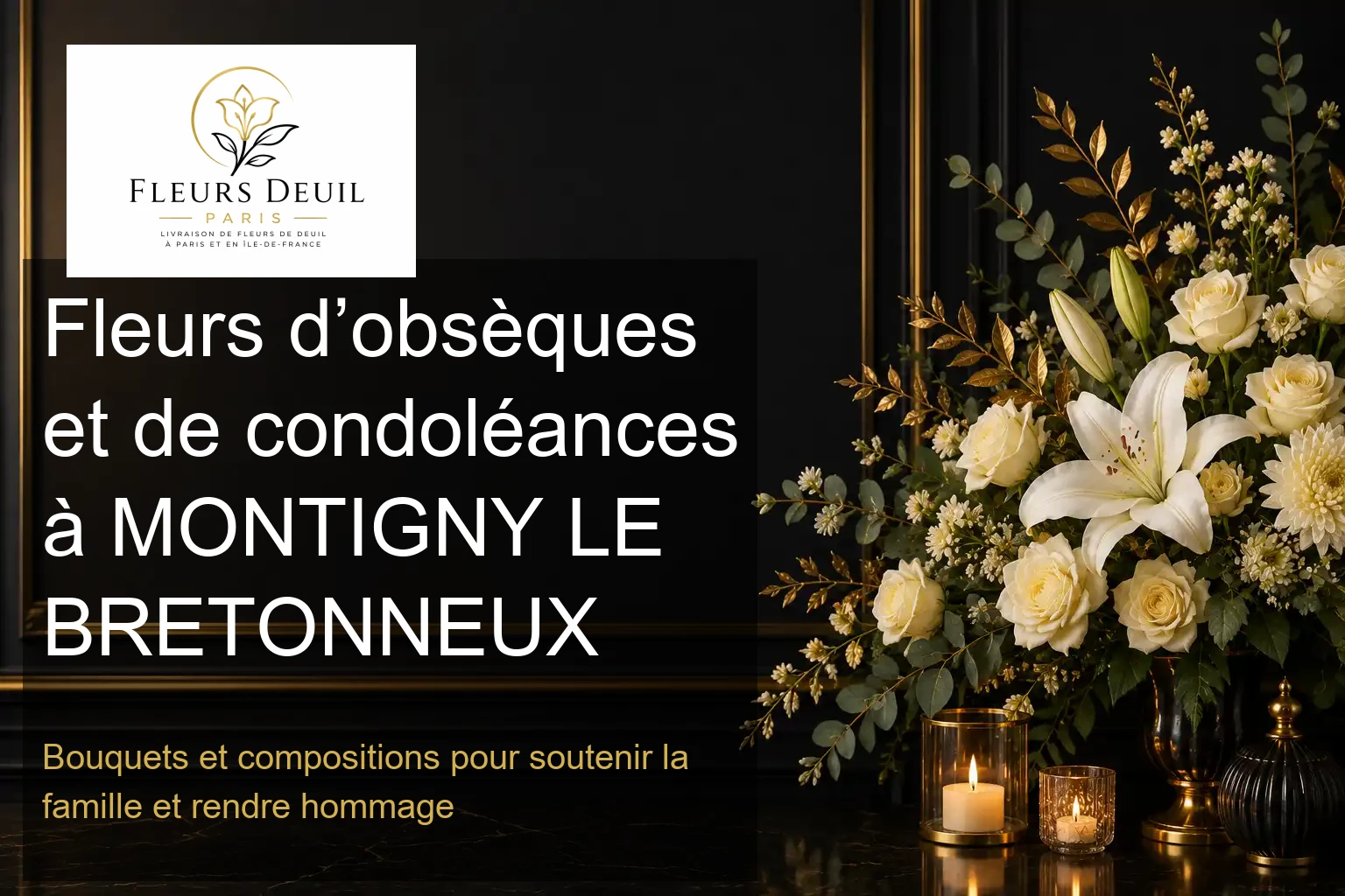 Fleurs d’obsèques et de condoléances à MONTIGNY LE BRETONNEUX