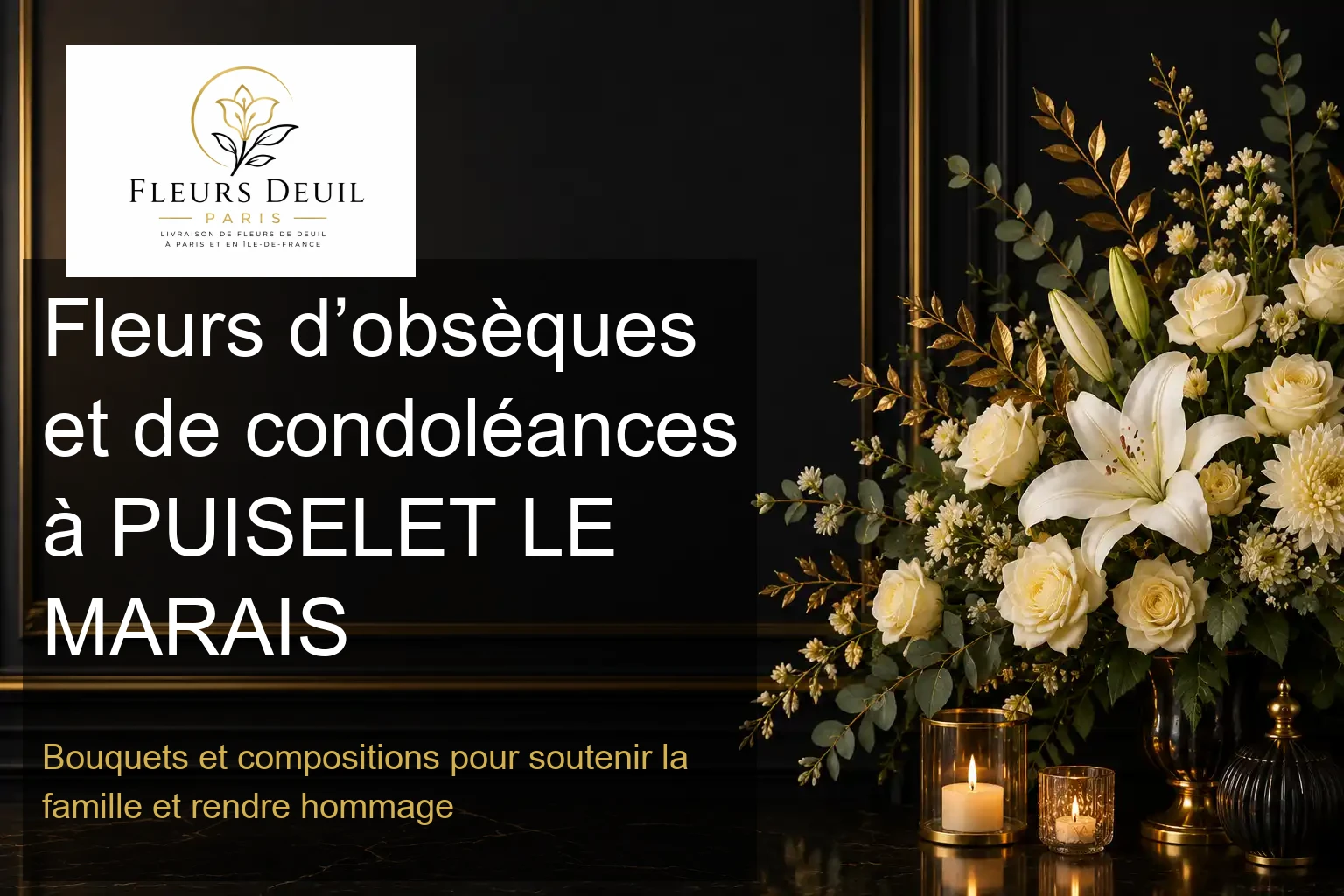 Fleurs d’obsèques et de condoléances à PUISELET LE MARAIS