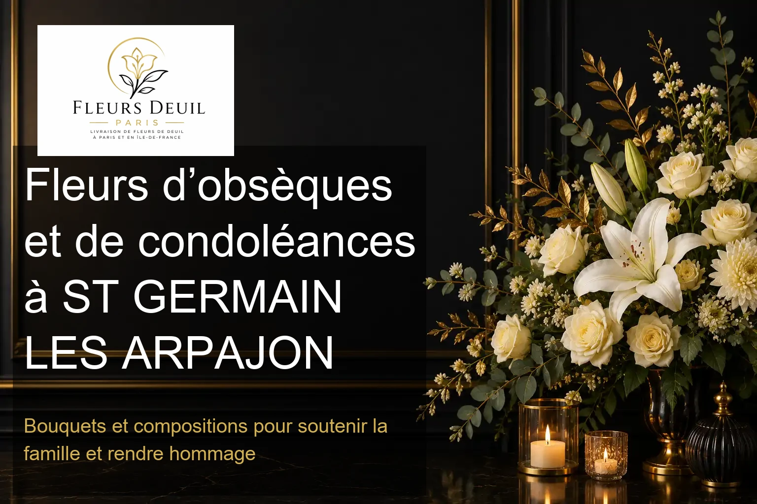 Fleurs d’obsèques et de condoléances à ST GERMAIN LES ARPAJON
