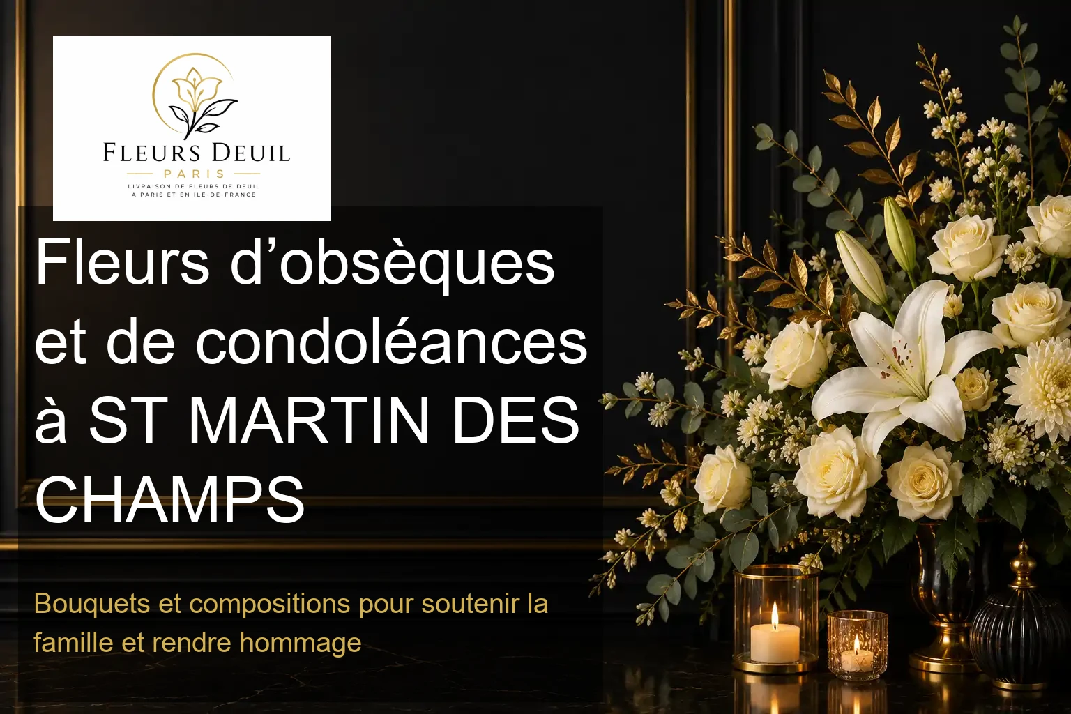 Fleurs d’obsèques et de condoléances à ST MARTIN DES CHAMPS