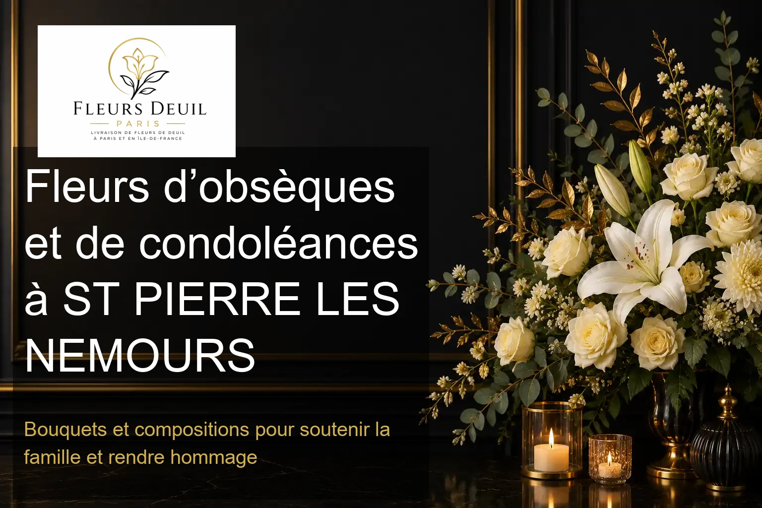 Fleurs d’obsèques et de condoléances à ST PIERRE LES NEMOURS