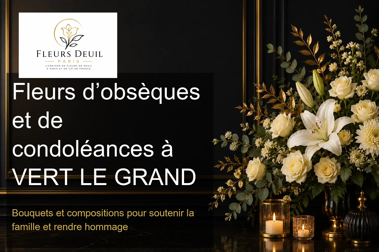 Fleurs d’obsèques et de condoléances à VERT LE GRAND