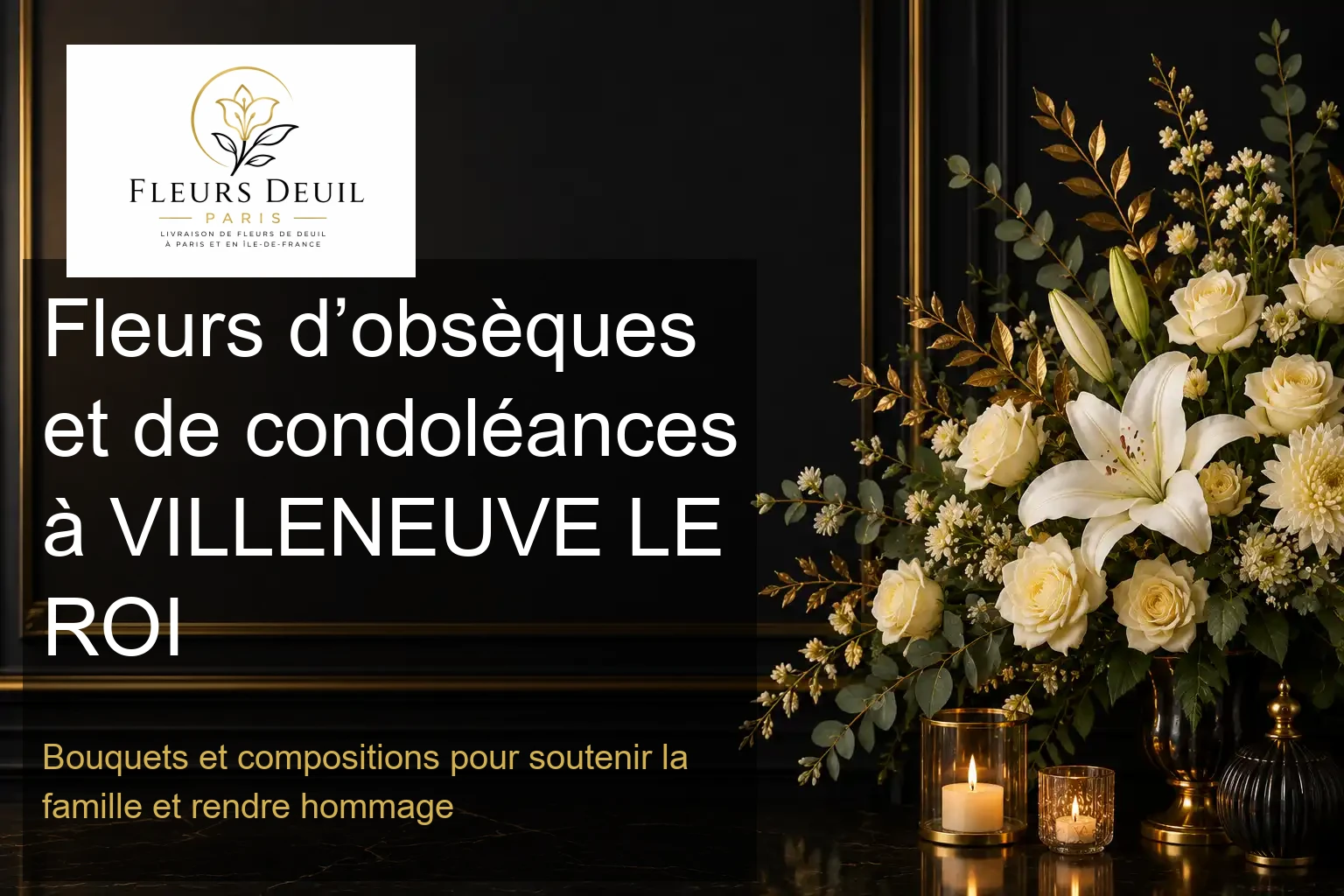 Fleurs d’obsèques et de condoléances à VILLENEUVE LE ROI