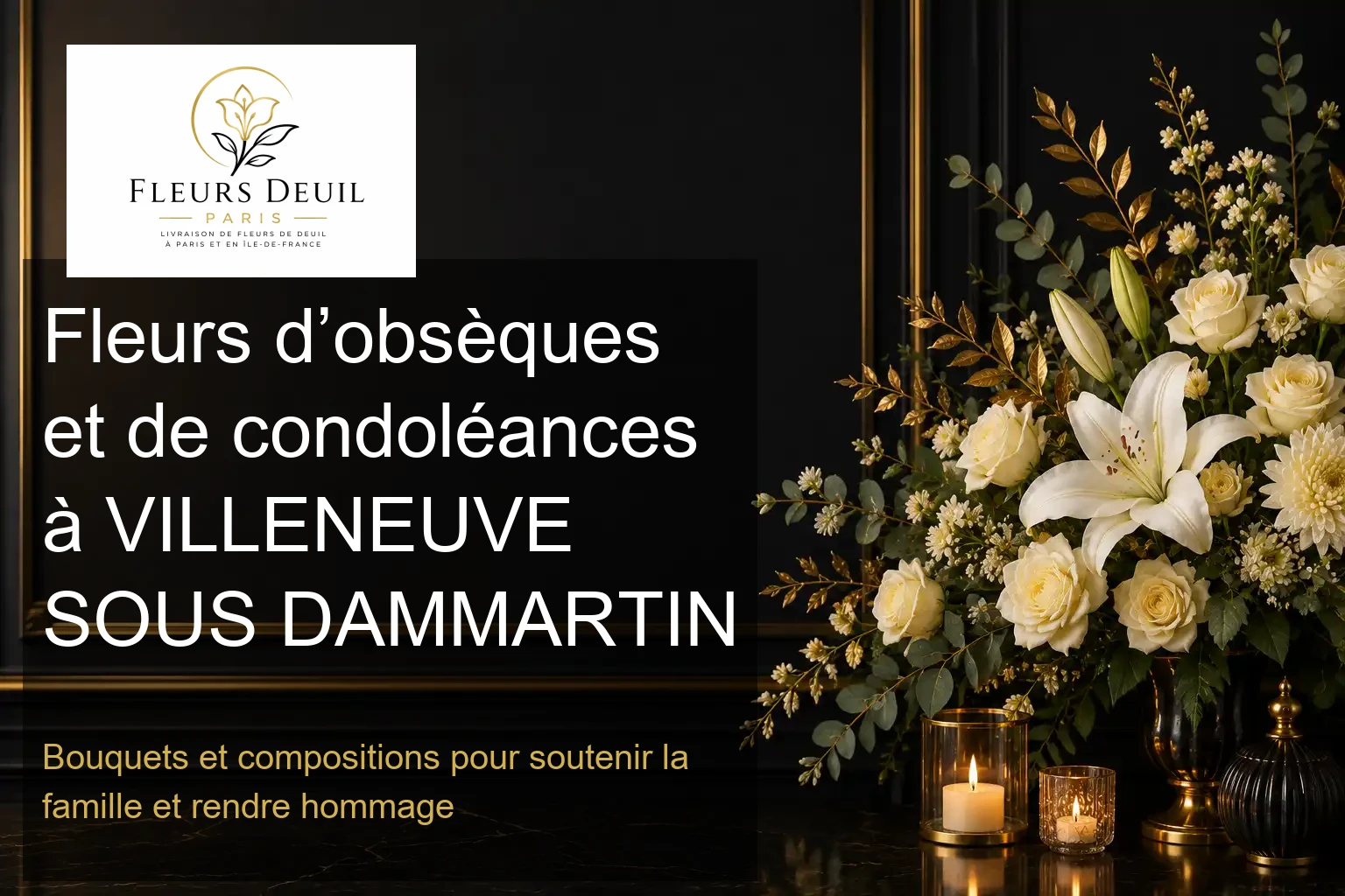 Fleurs d’obsèques et de condoléances à VILLENEUVE SOUS DAMMARTIN