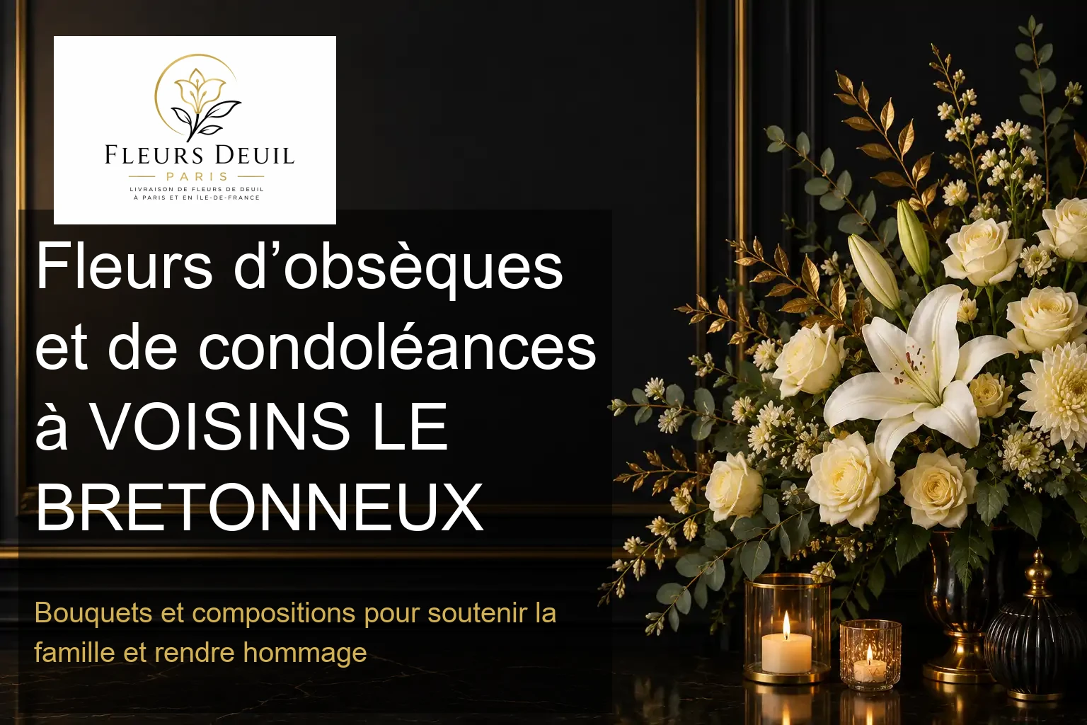 Fleurs d’obsèques et de condoléances à VOISINS LE BRETONNEUX