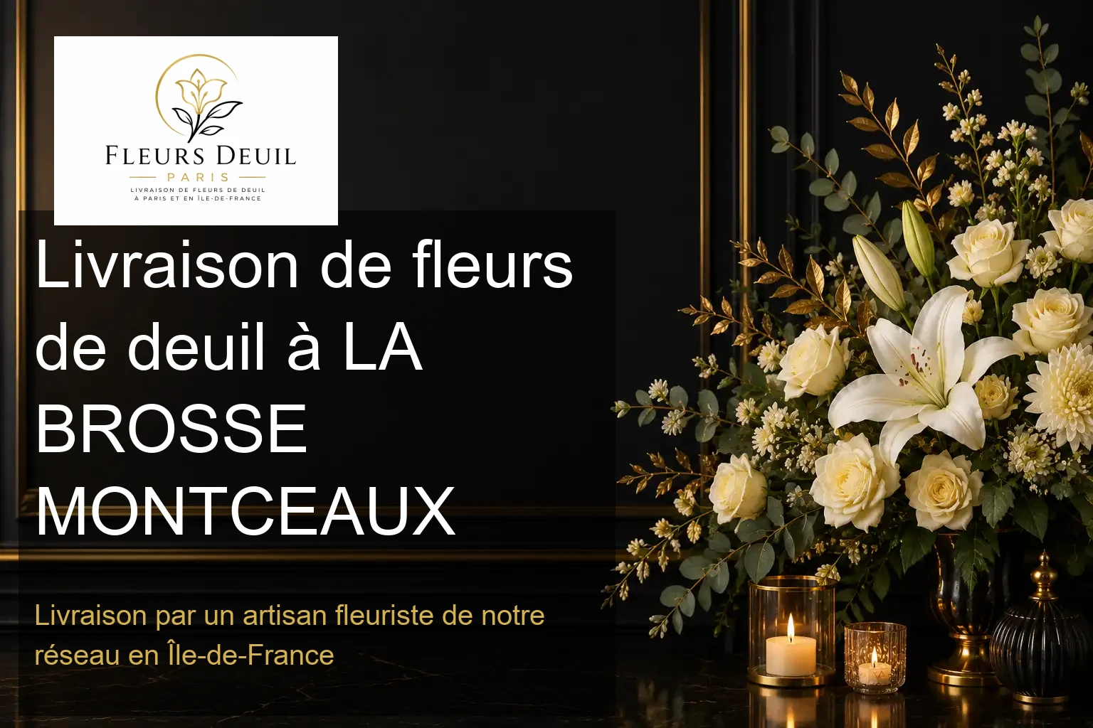 Livraison de fleurs de deuil à LA BROSSE MONTCEAUX