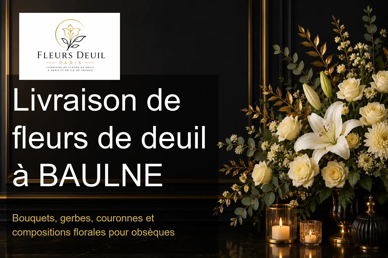 Livraison de fleurs de deuil à BAULNE