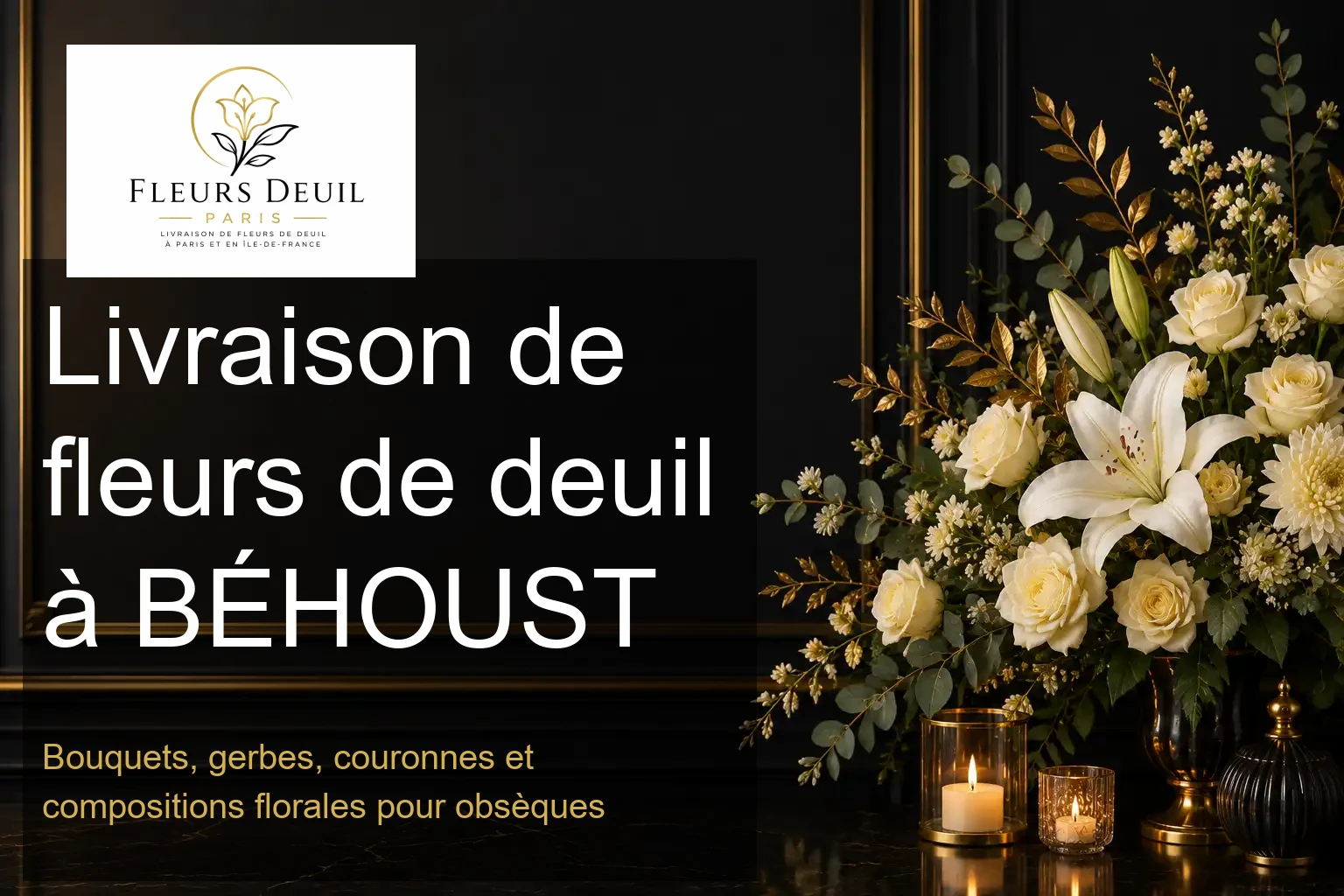 Livraison de fleurs de deuil à BÉHOUST