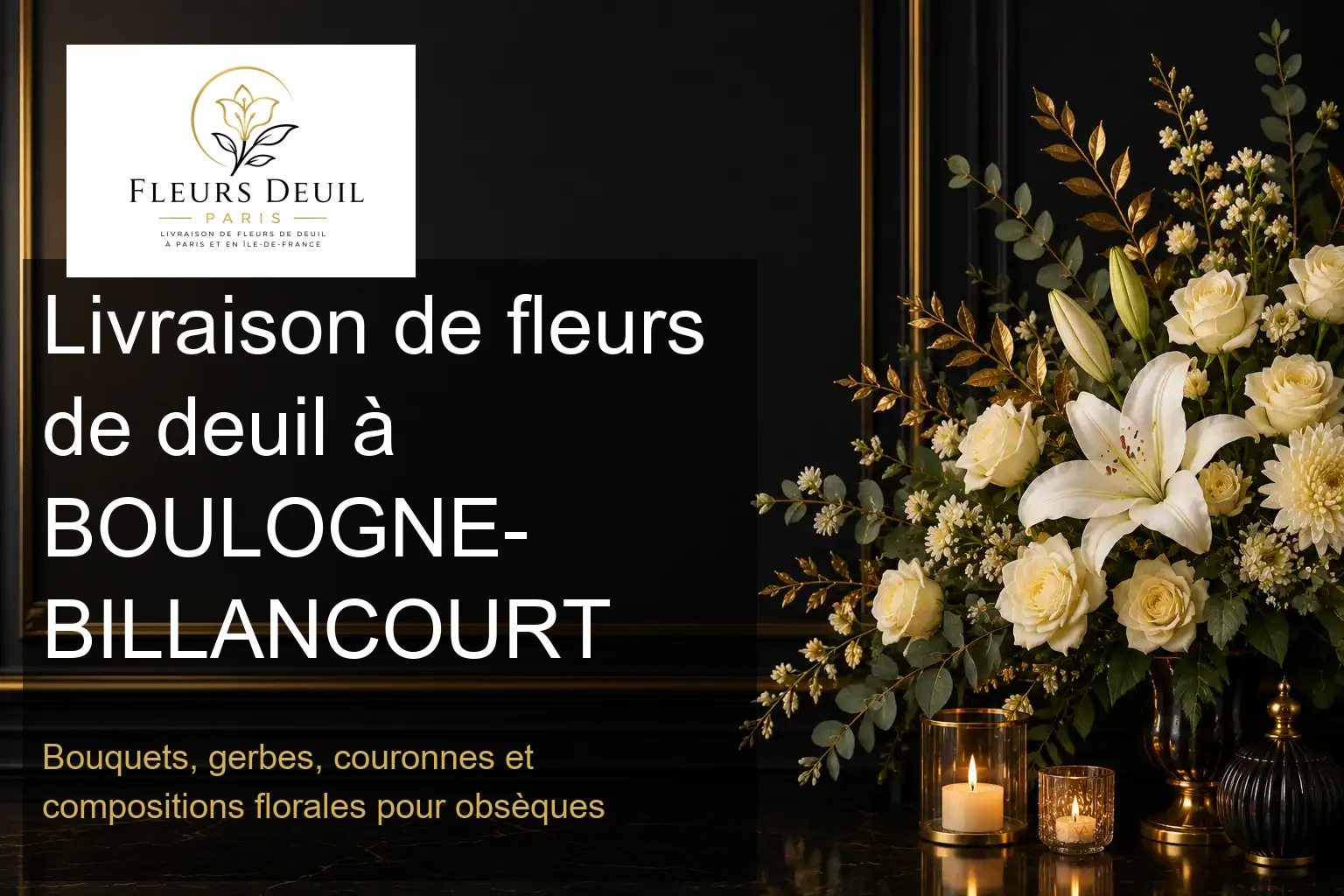 Livraison de fleurs de deuil à BOULOGNE-BILLANCOURT