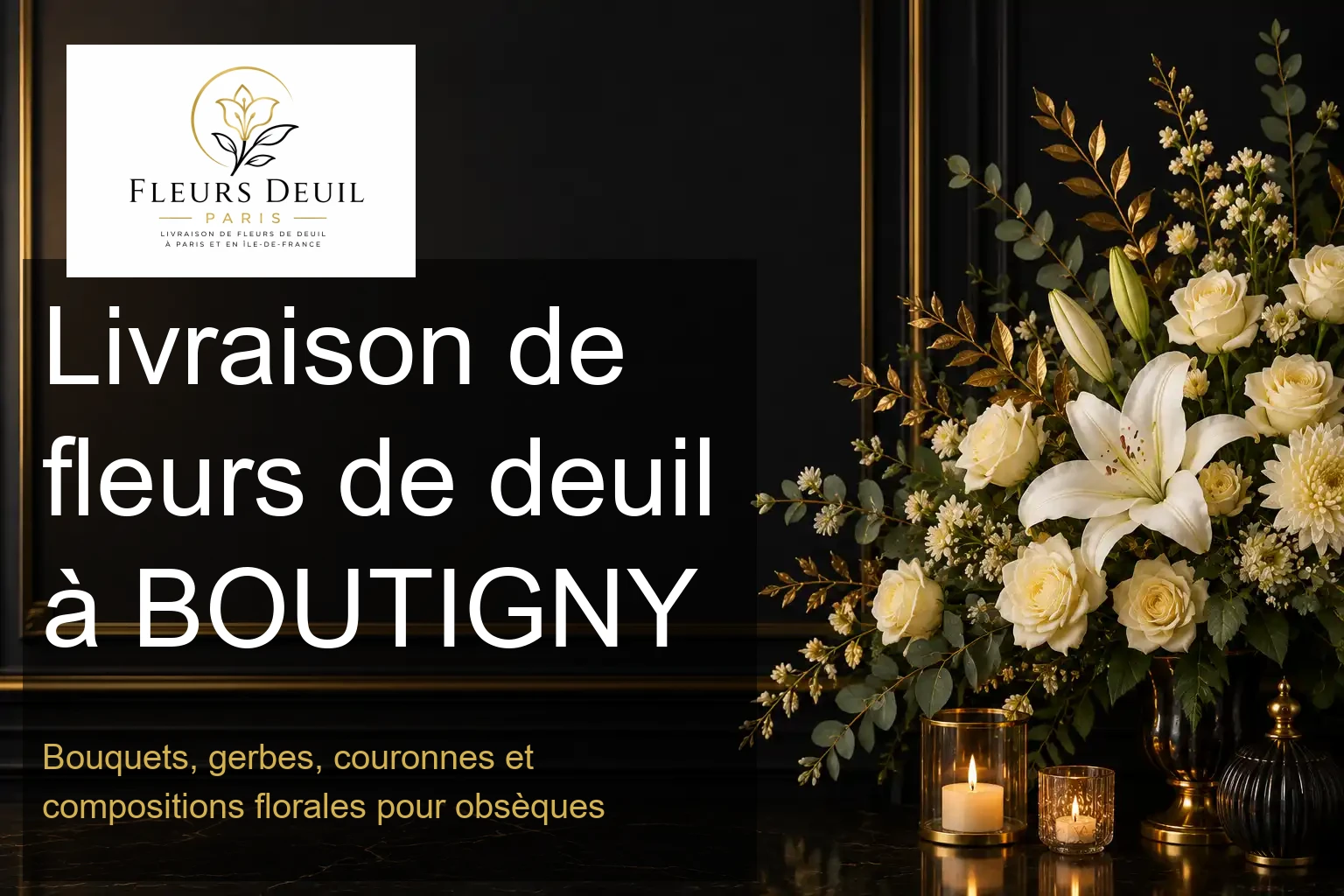 Livraison de fleurs de deuil à BOUTIGNY