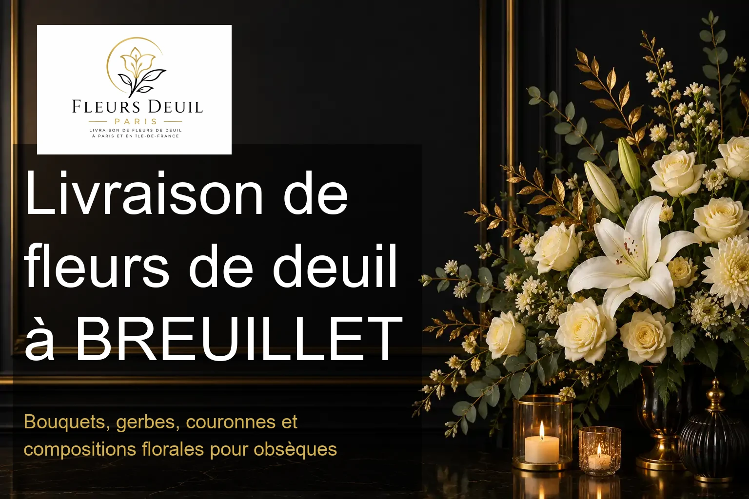 Livraison de fleurs de deuil à BREUILLET