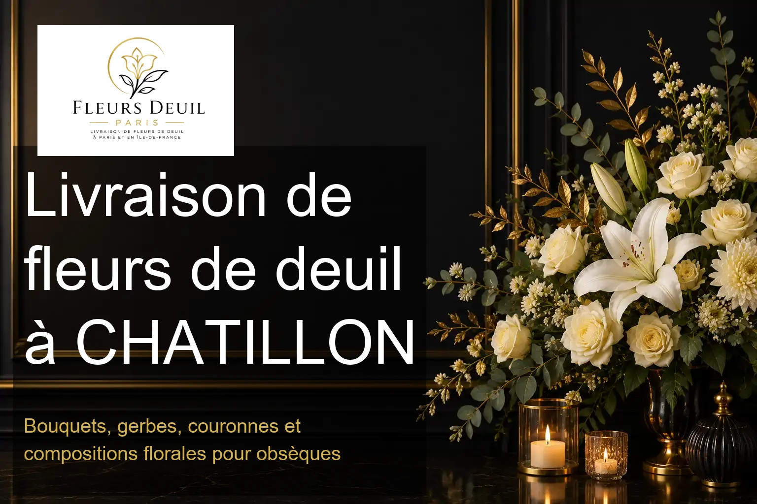 Livraison de fleurs de deuil à CHATILLON