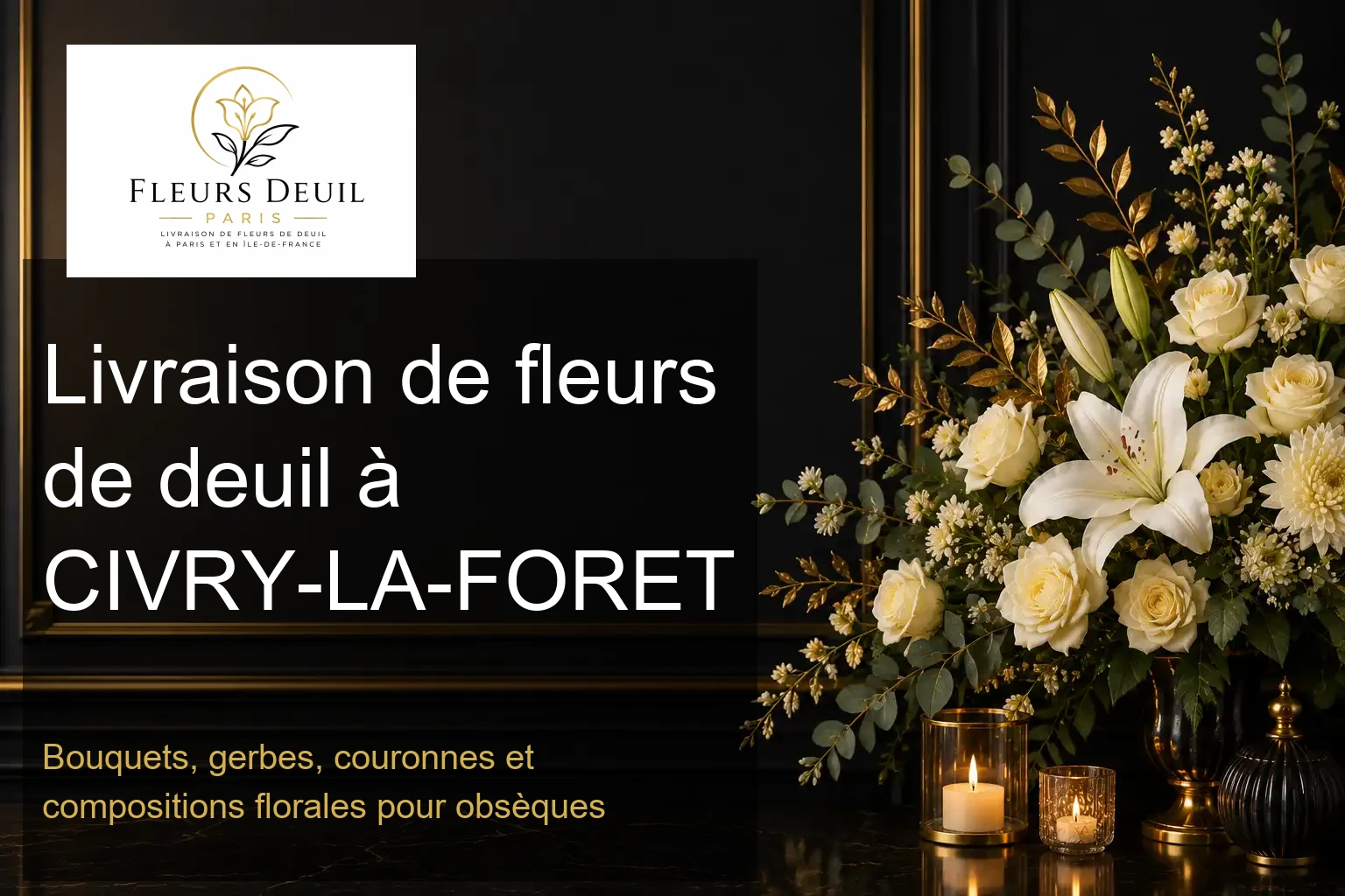 Livraison de fleurs de deuil à CIVRY-LA-FORET