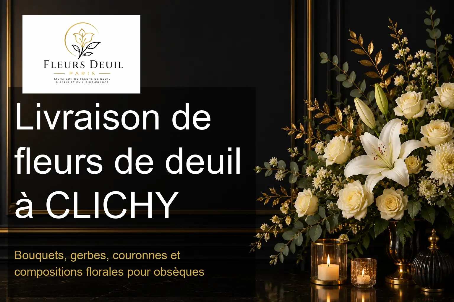 Livraison de fleurs de deuil à CLICHY