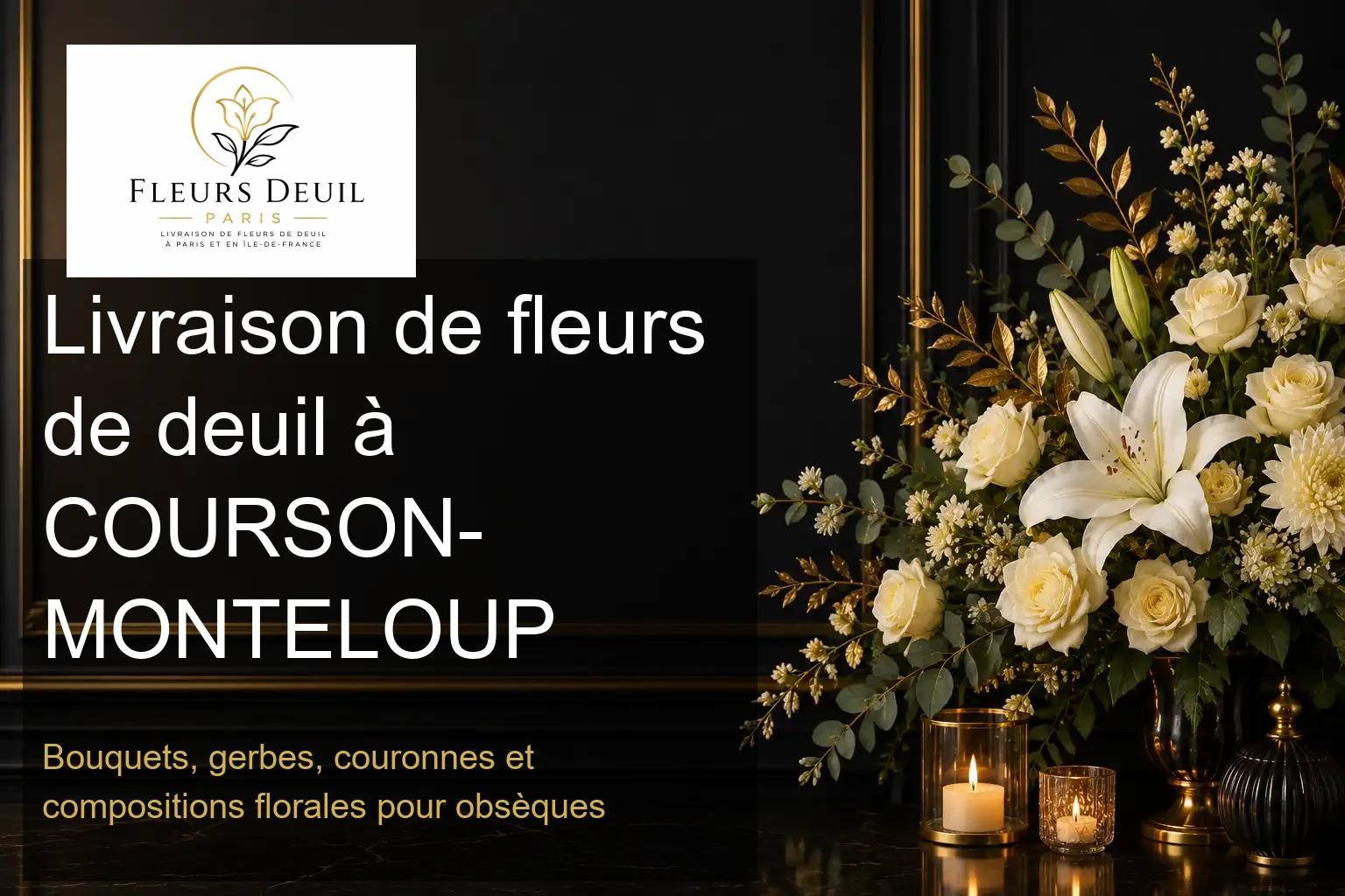 Livraison de fleurs de deuil à COURSON-MONTELOUP