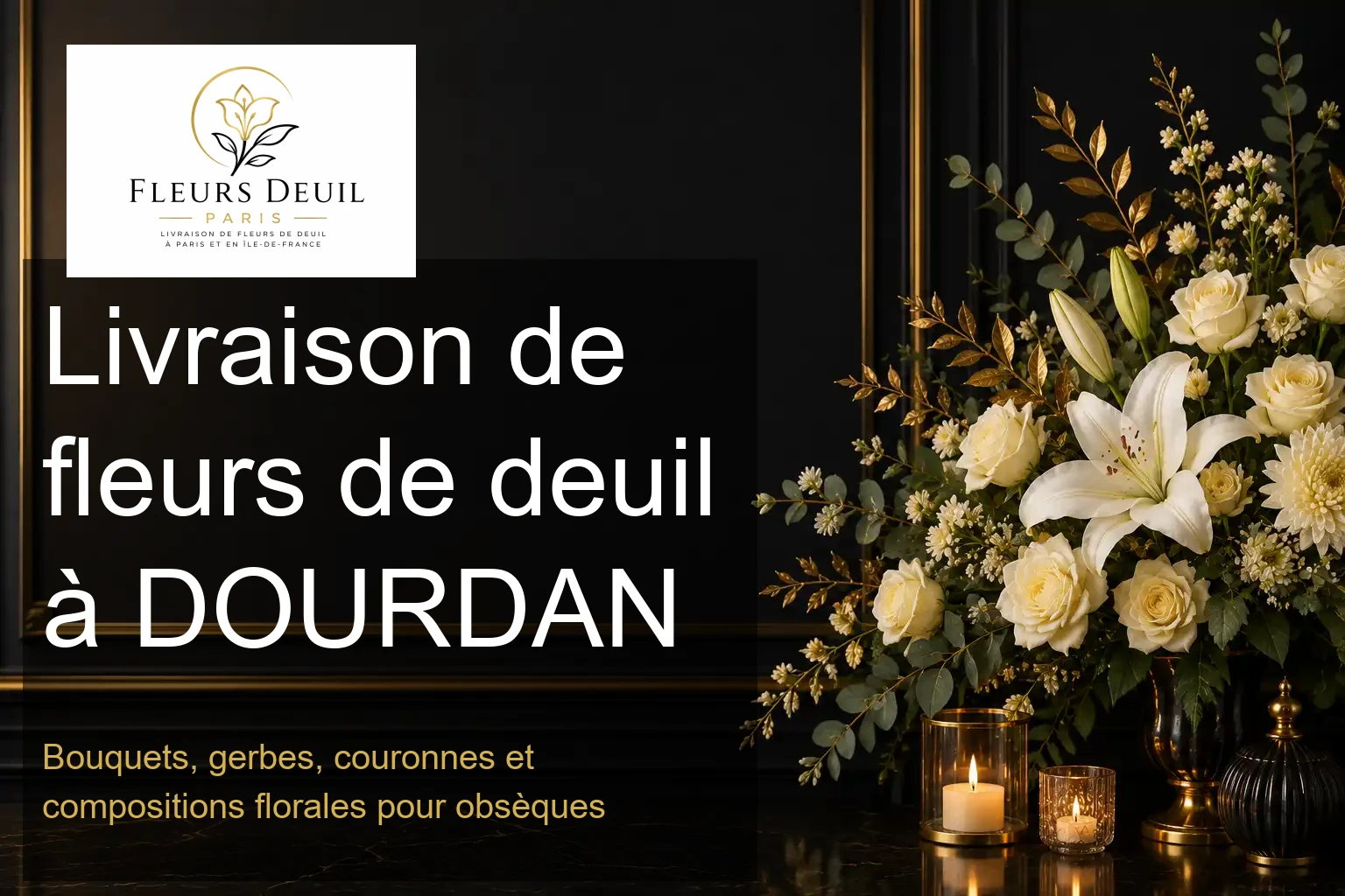 Livraison de fleurs de deuil à DOURDAN