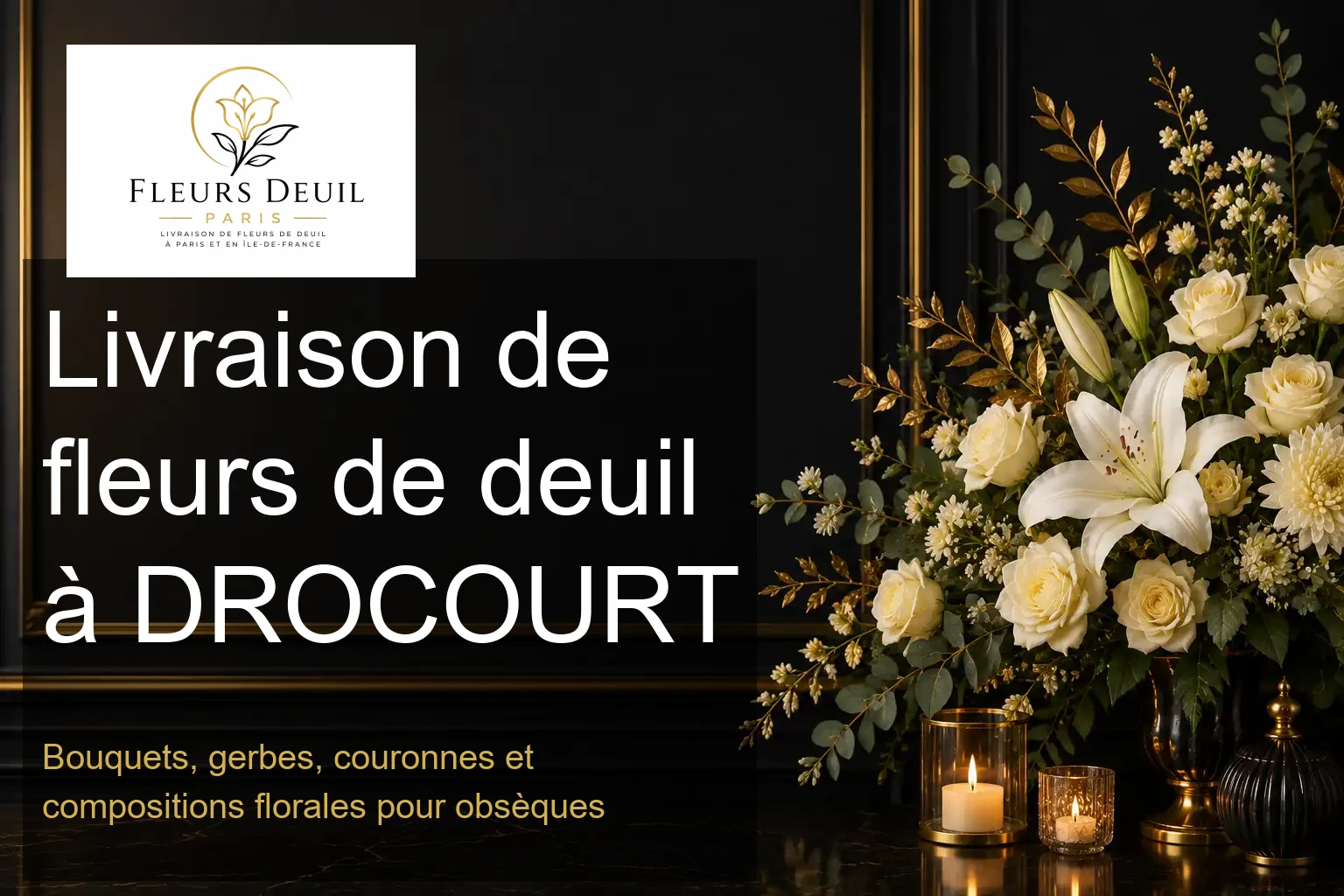 Livraison de fleurs de deuil à DROCOURT
