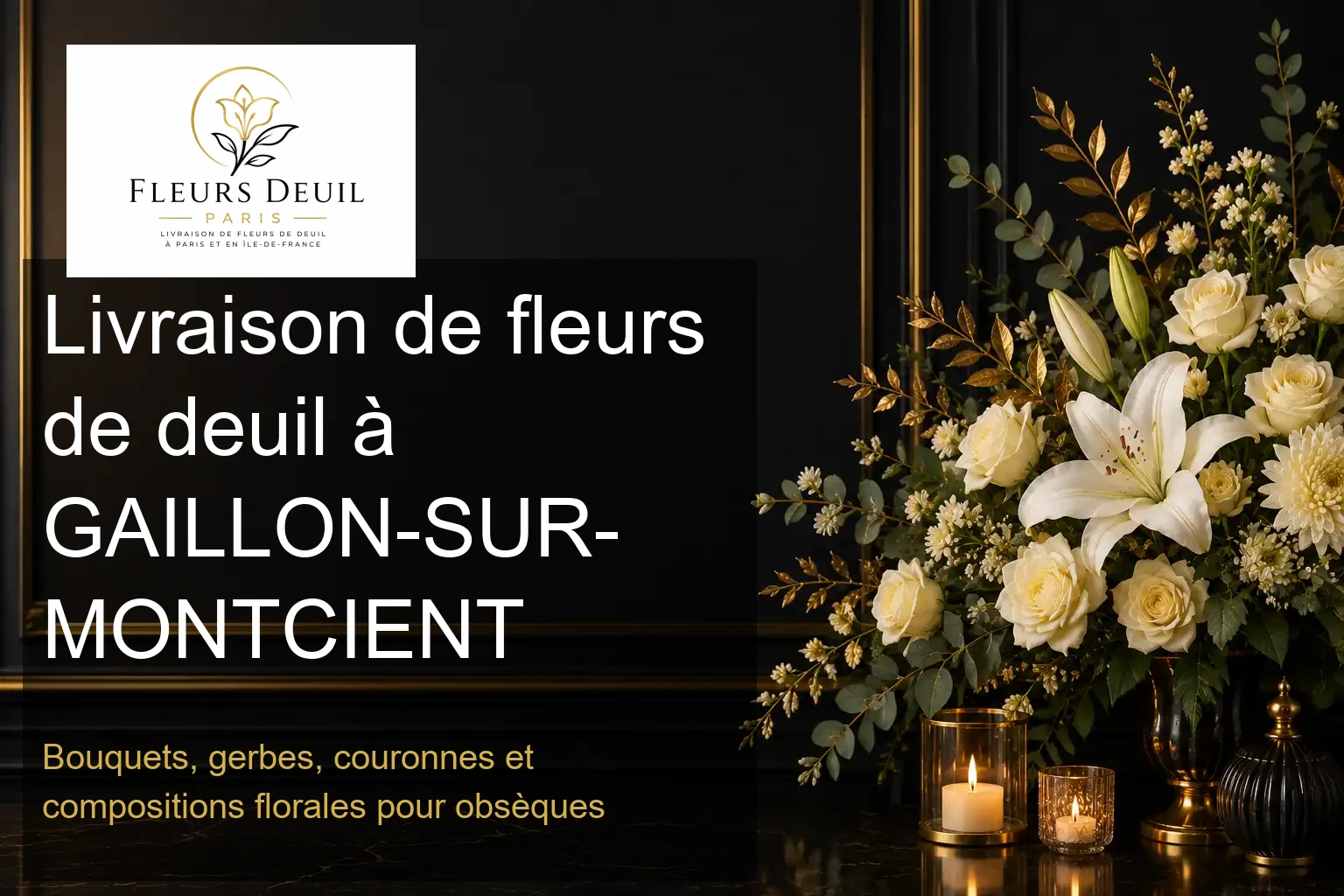 Livraison de fleurs de deuil à GAILLON-SUR-MONTCIENT