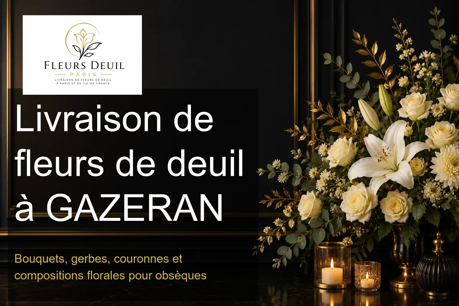 Livraison de fleurs de deuil à GAZERAN