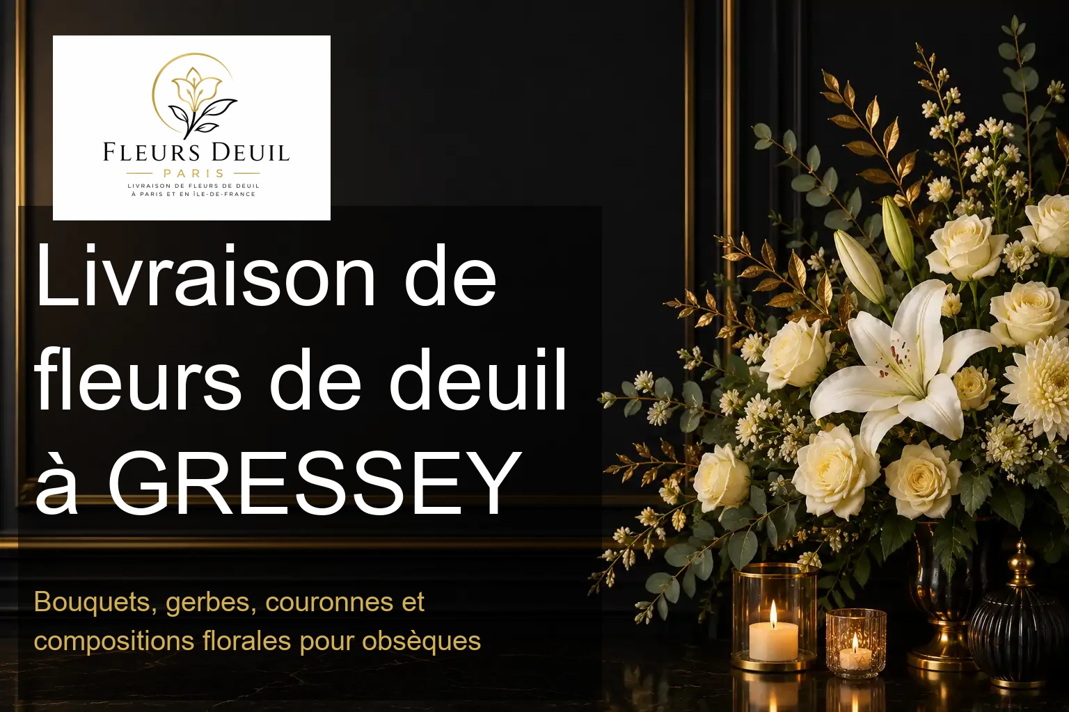 Livraison de fleurs de deuil à GRESSEY
