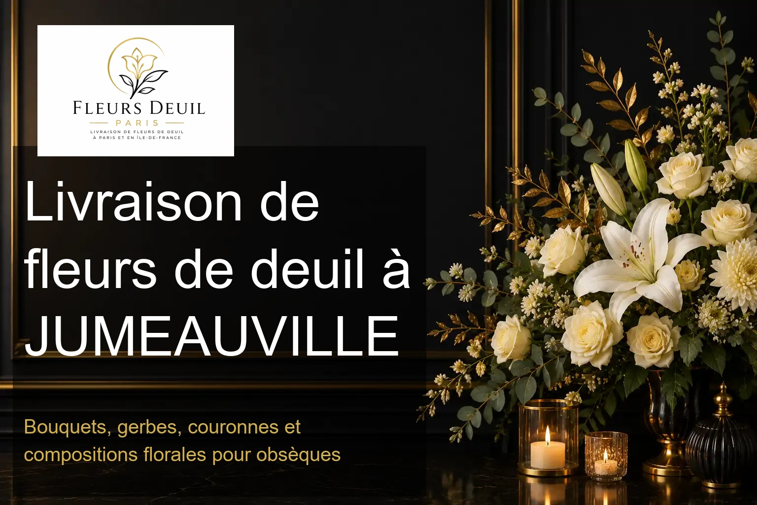 Livraison de fleurs de deuil à JUMEAUVILLE