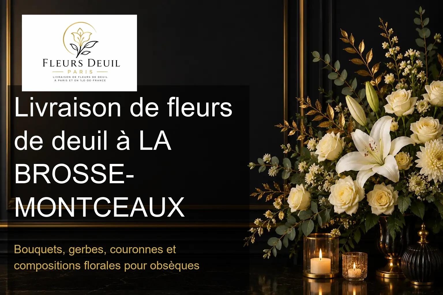 Livraison de fleurs de deuil à LA BROSSE-MONTCEAUX