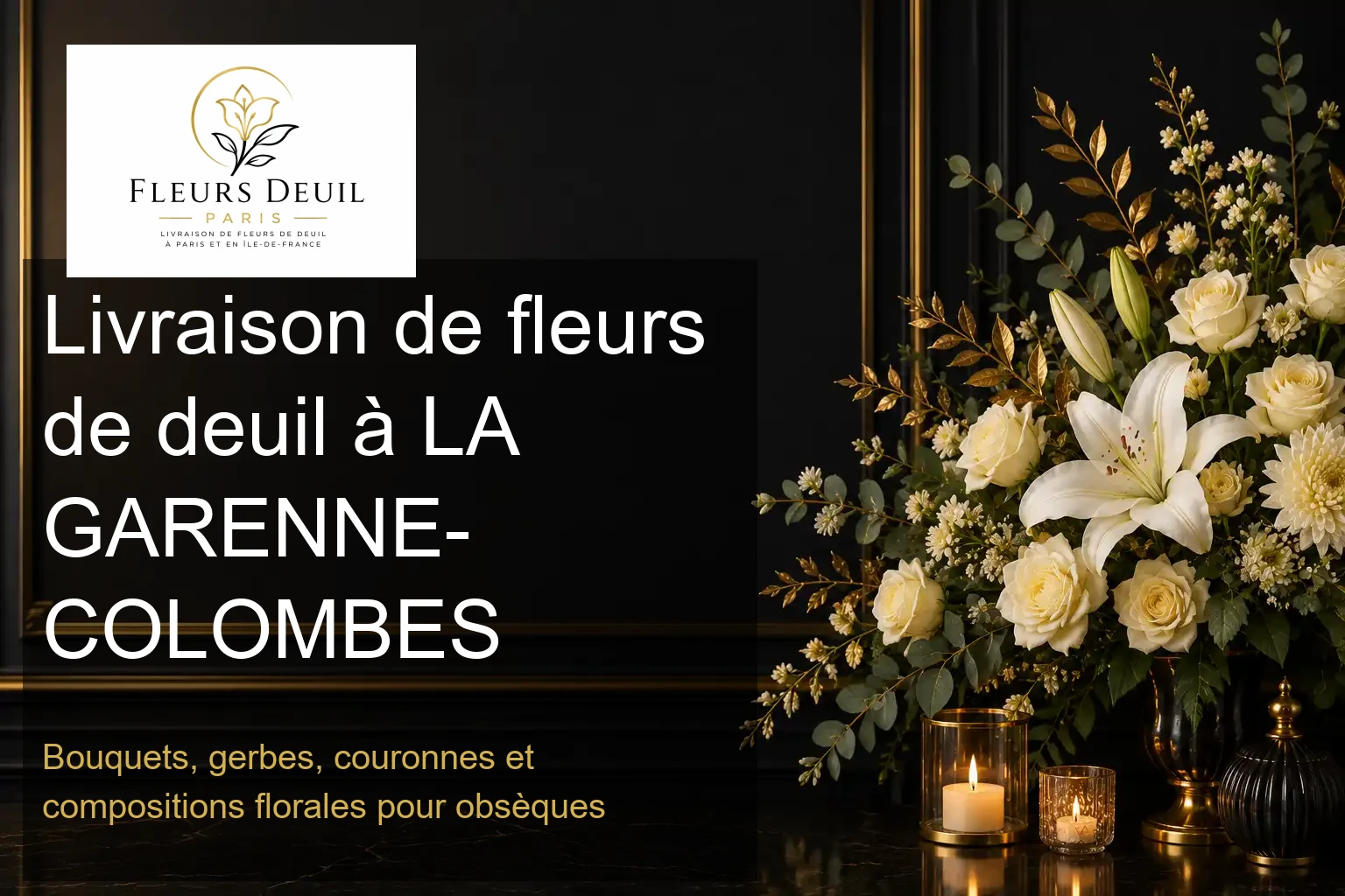 Livraison de fleurs de deuil à LA GARENNE-COLOMBES