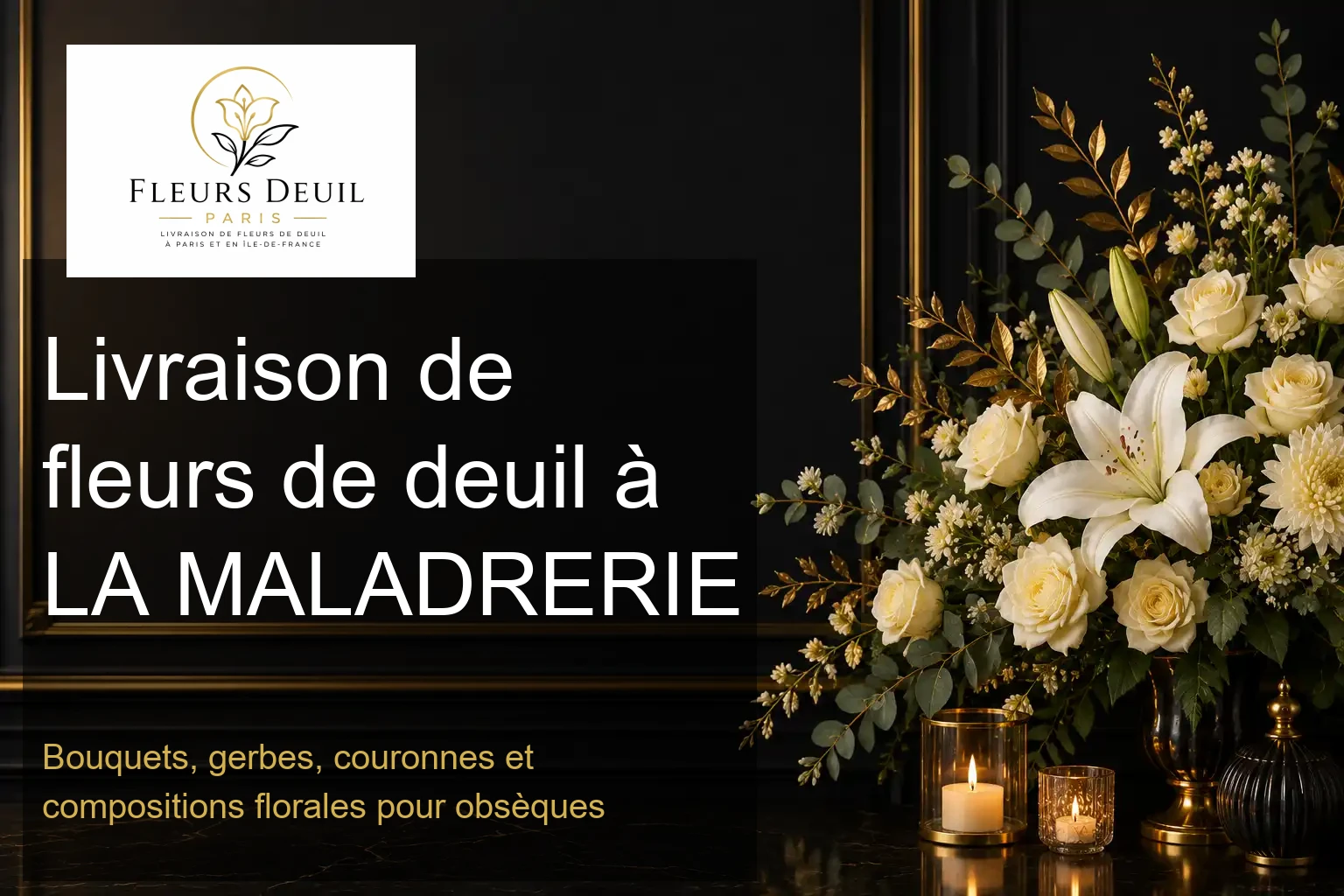 Livraison de fleurs de deuil à LA MALADRERIE
