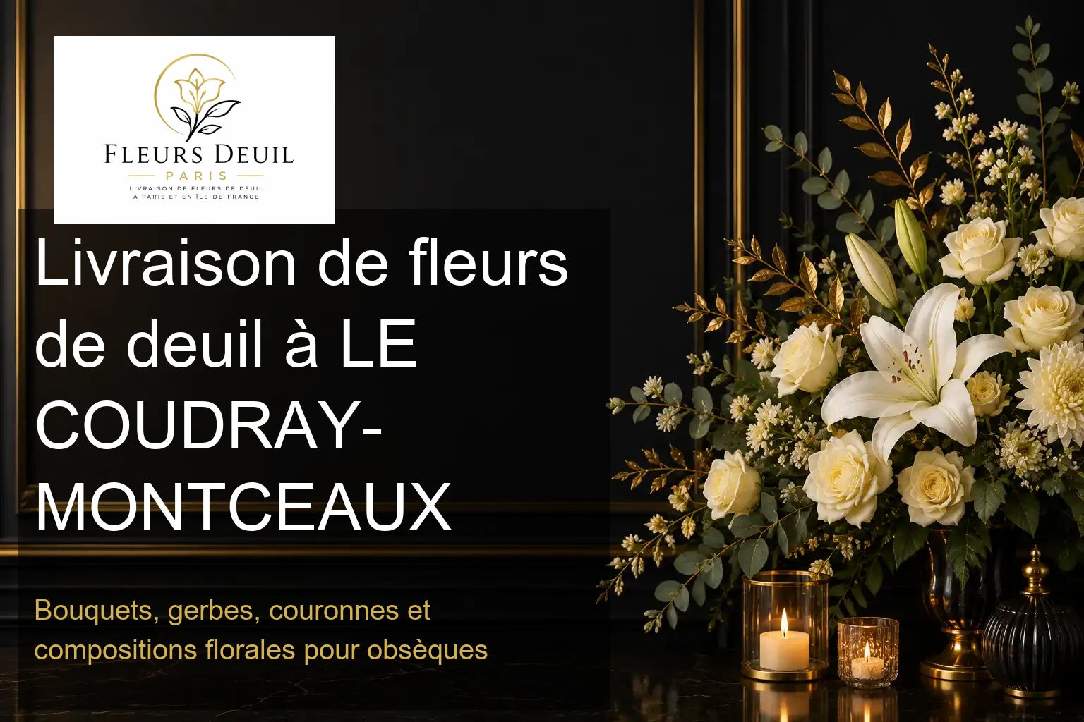 Livraison de fleurs de deuil à LE COUDRAY-MONTCEAUX