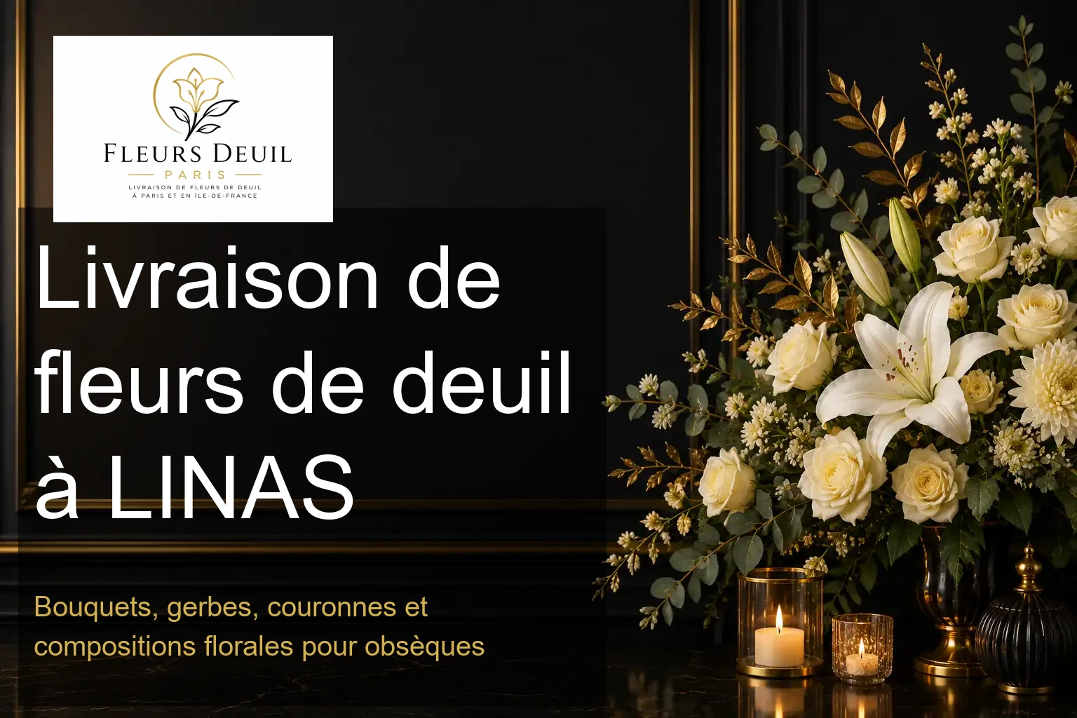 Livraison de fleurs de deuil à LINAS